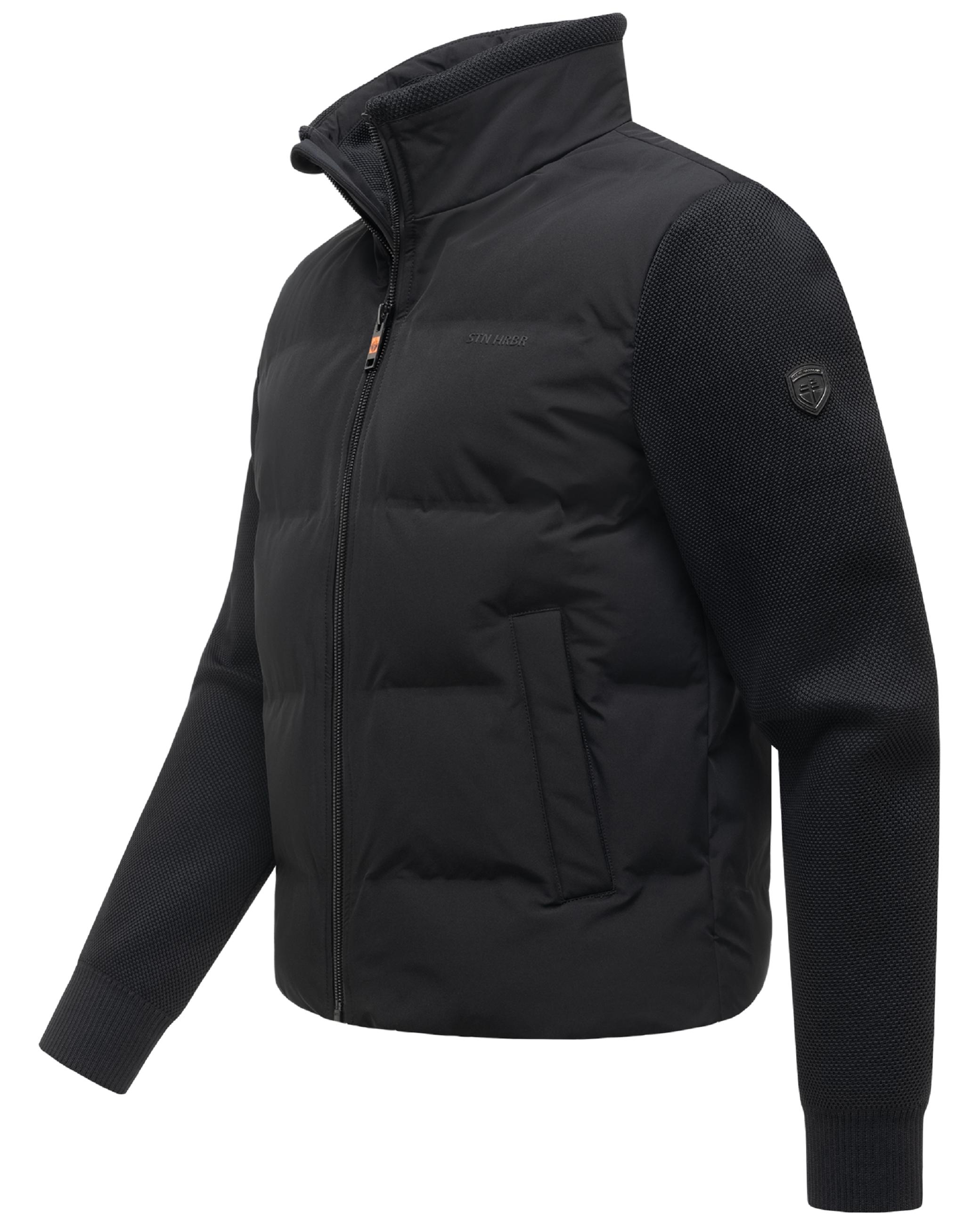 Warme Jacke mit Strickärmel "Eeron XX" Black