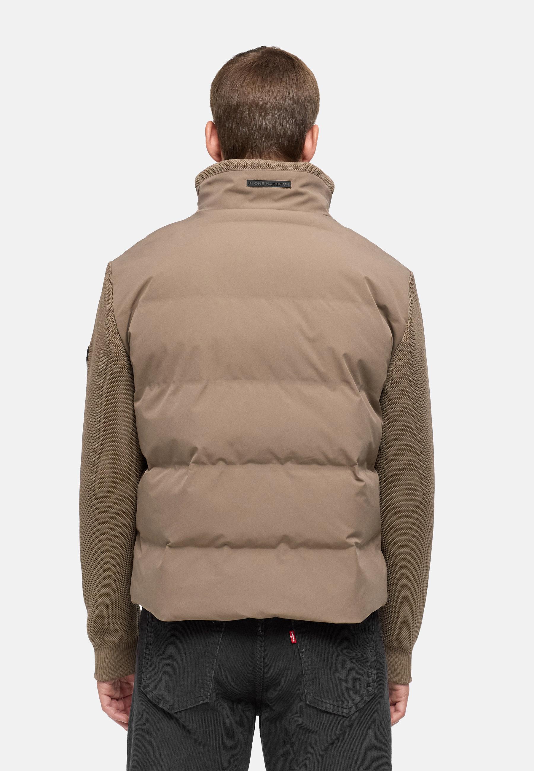Warme Jacke mit Strickärmel "Eeron XX" Dark Taupe