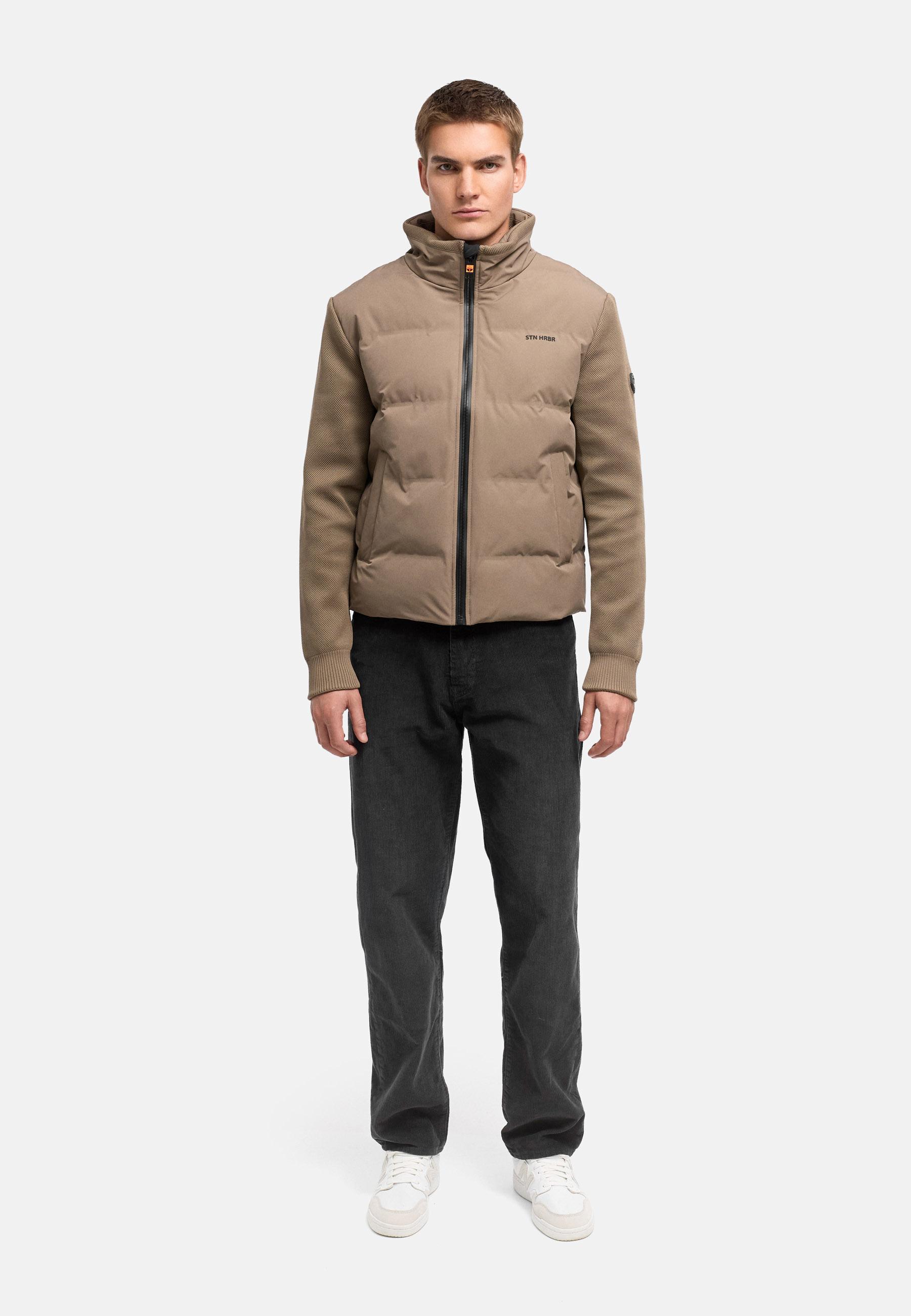 Warme Jacke mit Strickärmel "Eeron XX" Dark Taupe