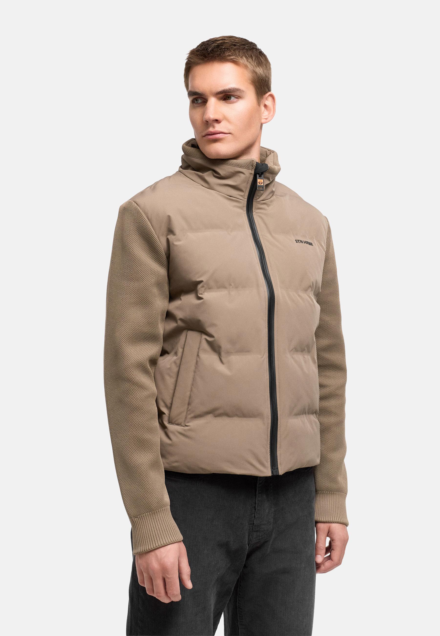Warme Jacke mit Strickärmel "Eeron XX" Dark Taupe
