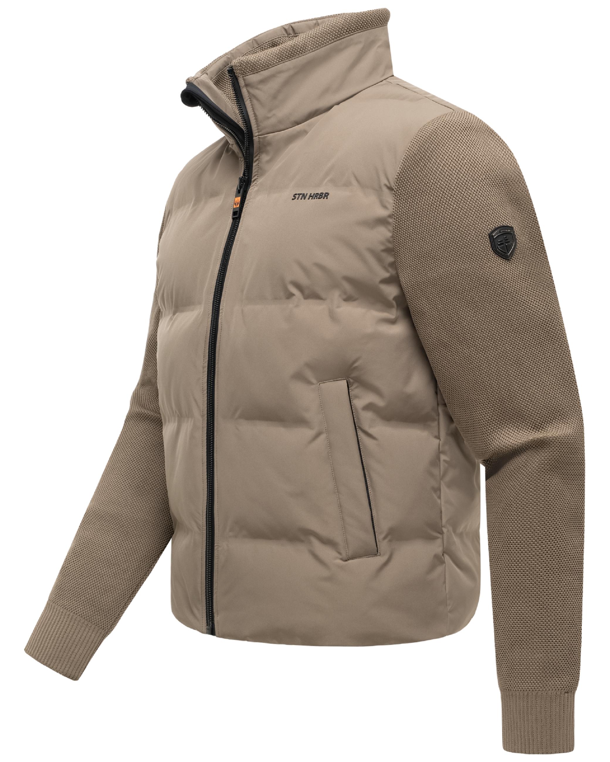 Warme Jacke mit Strickärmel "Eeron XX" Dark Taupe