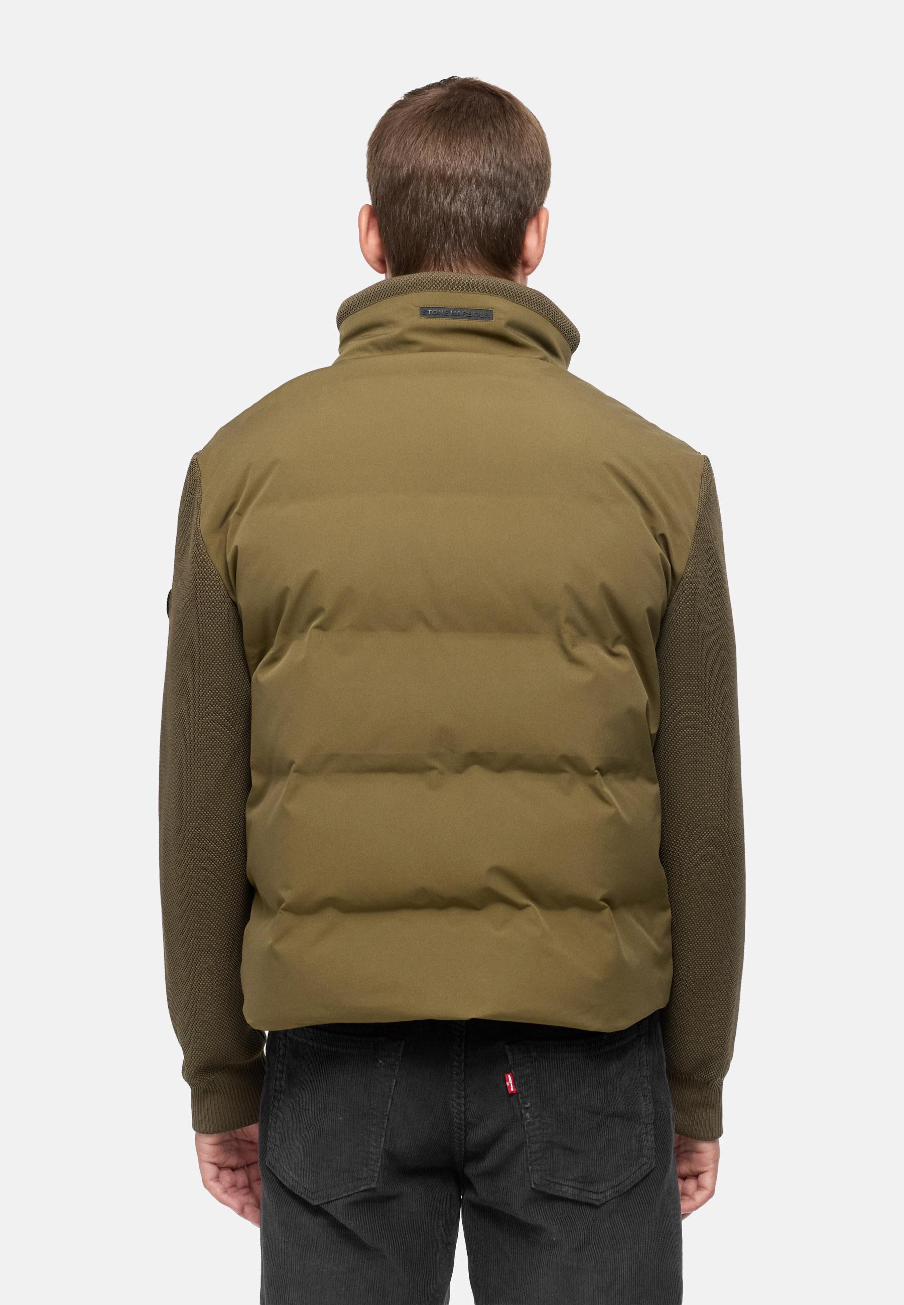 Warme Jacke mit Strickärmel "Eeron XX" Khaki