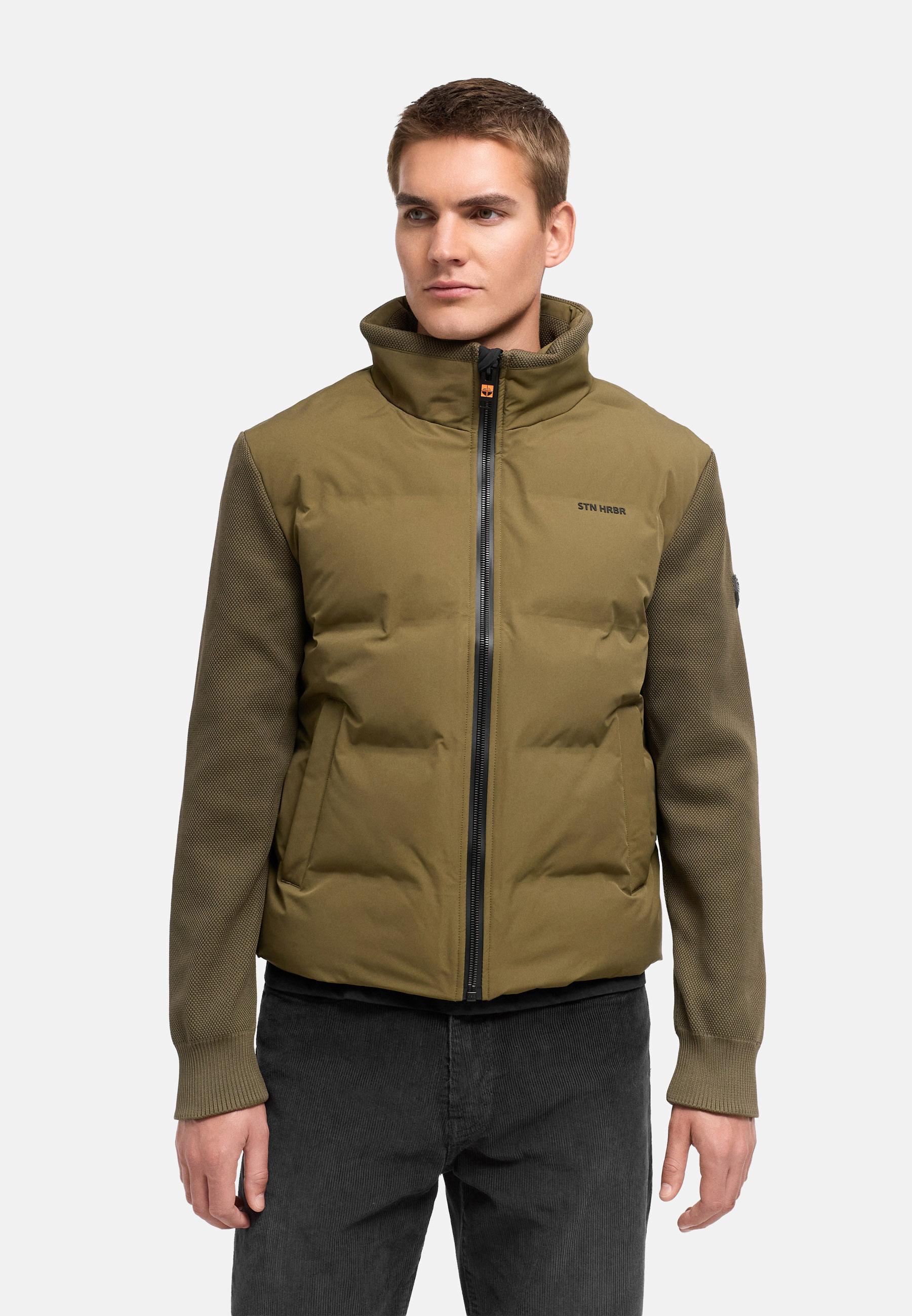 Warme Jacke mit Strickärmel "Eeron XX" Khaki
