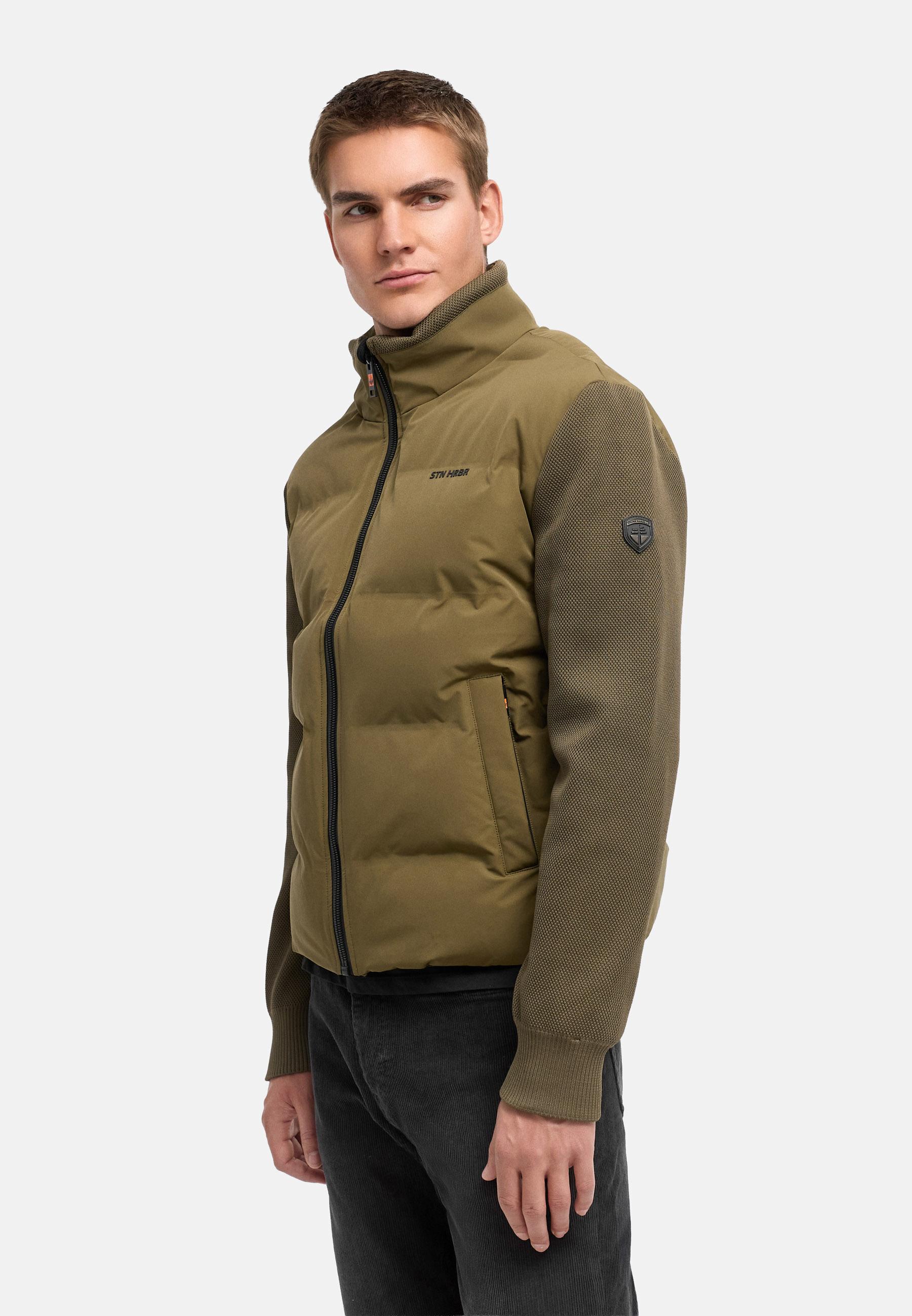 Warme Jacke mit Strickärmel "Eeron XX" Khaki