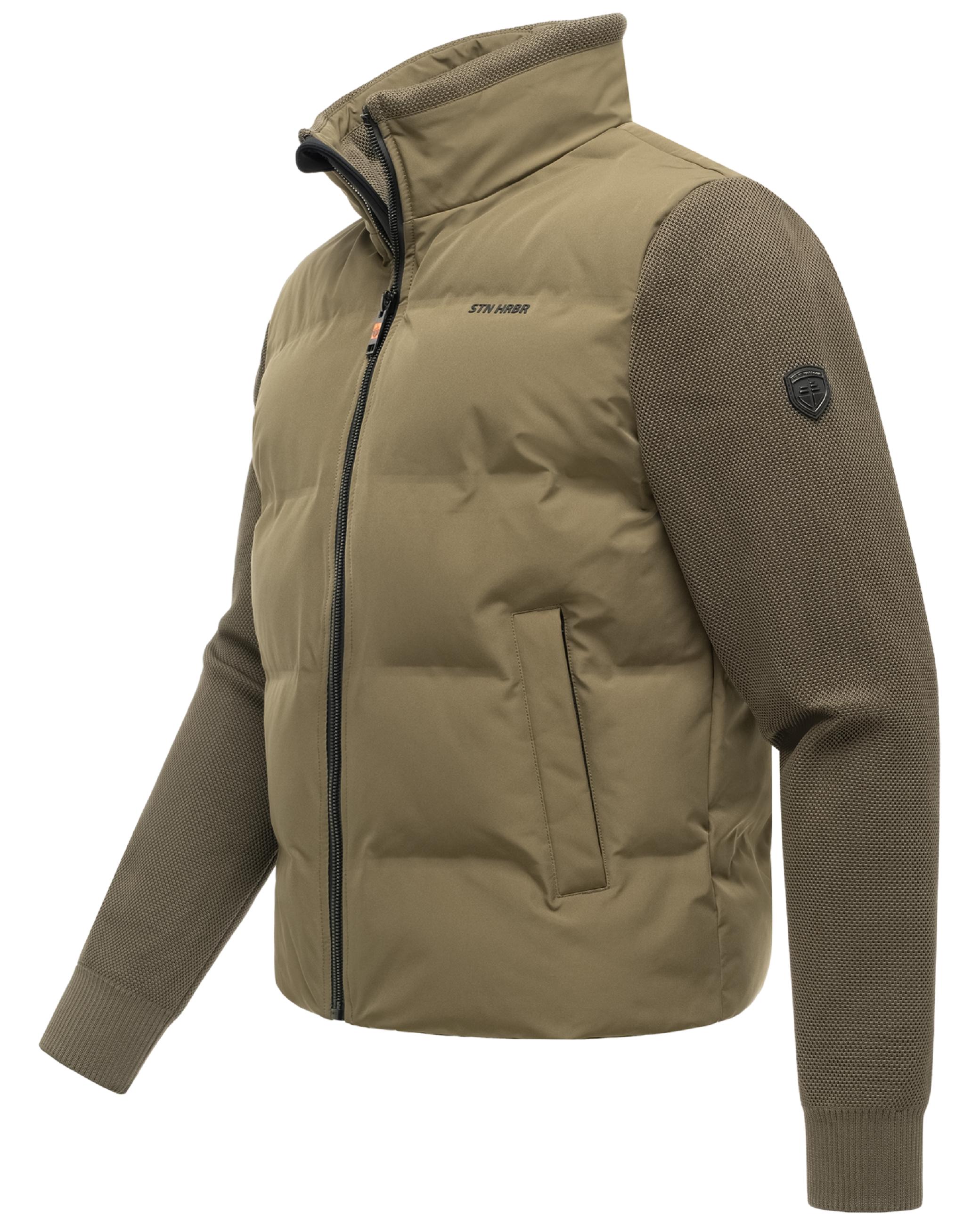 Warme Jacke mit Strickärmel "Eeron XX" Khaki