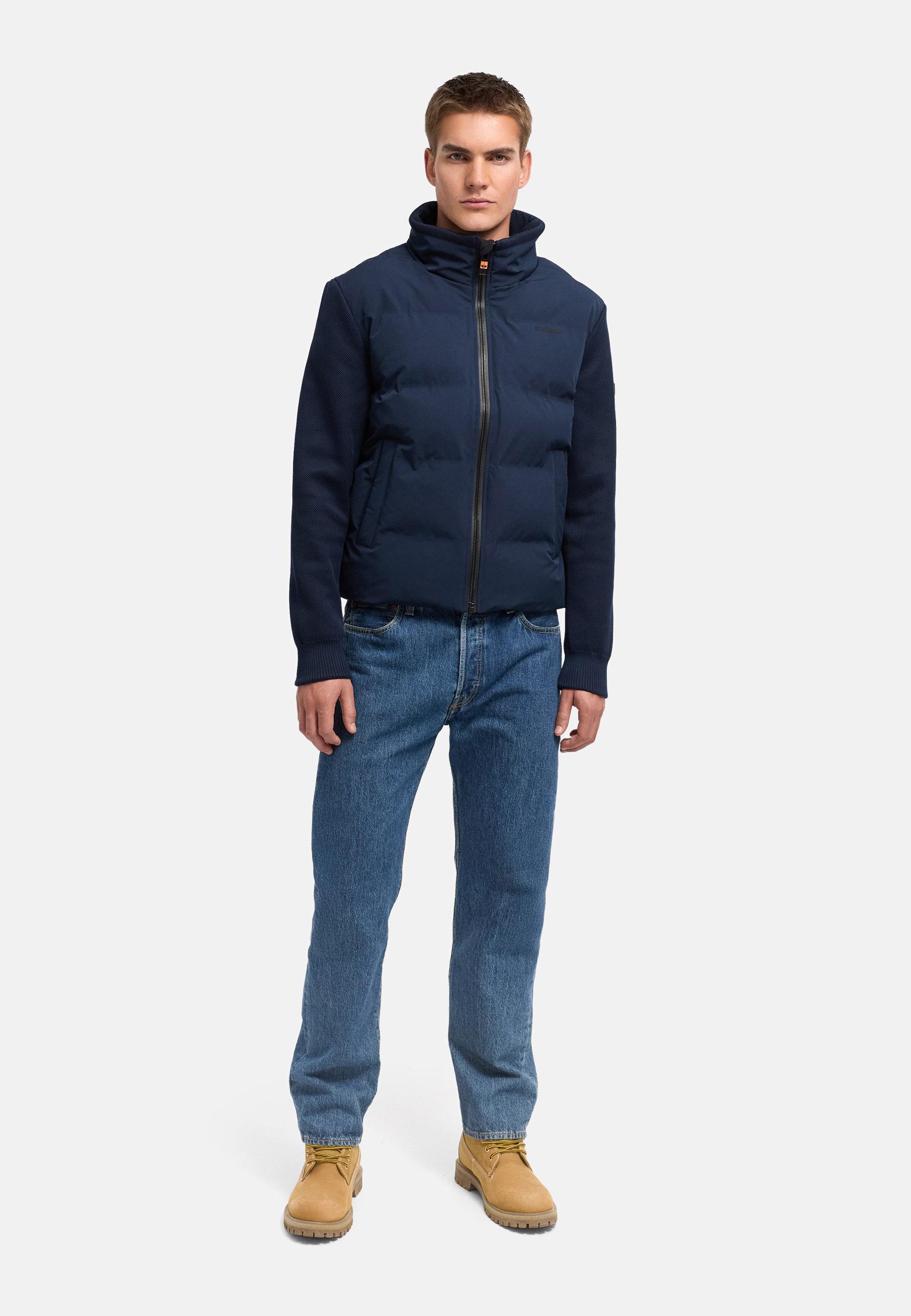 Warme Jacke mit Strickärmel "Eeron XX" Navy