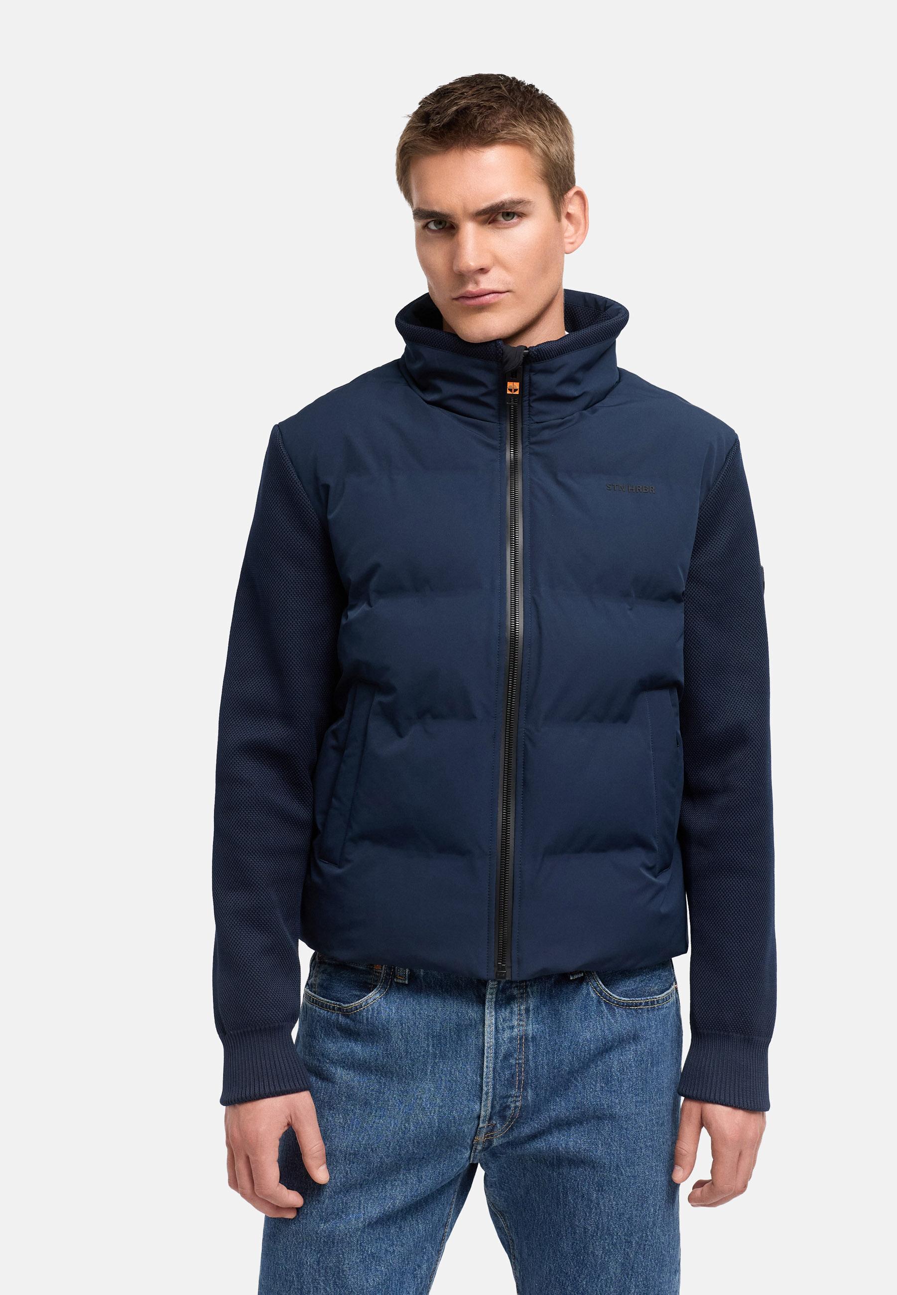 Warme Jacke mit Strickärmel "Eeron XX" Navy