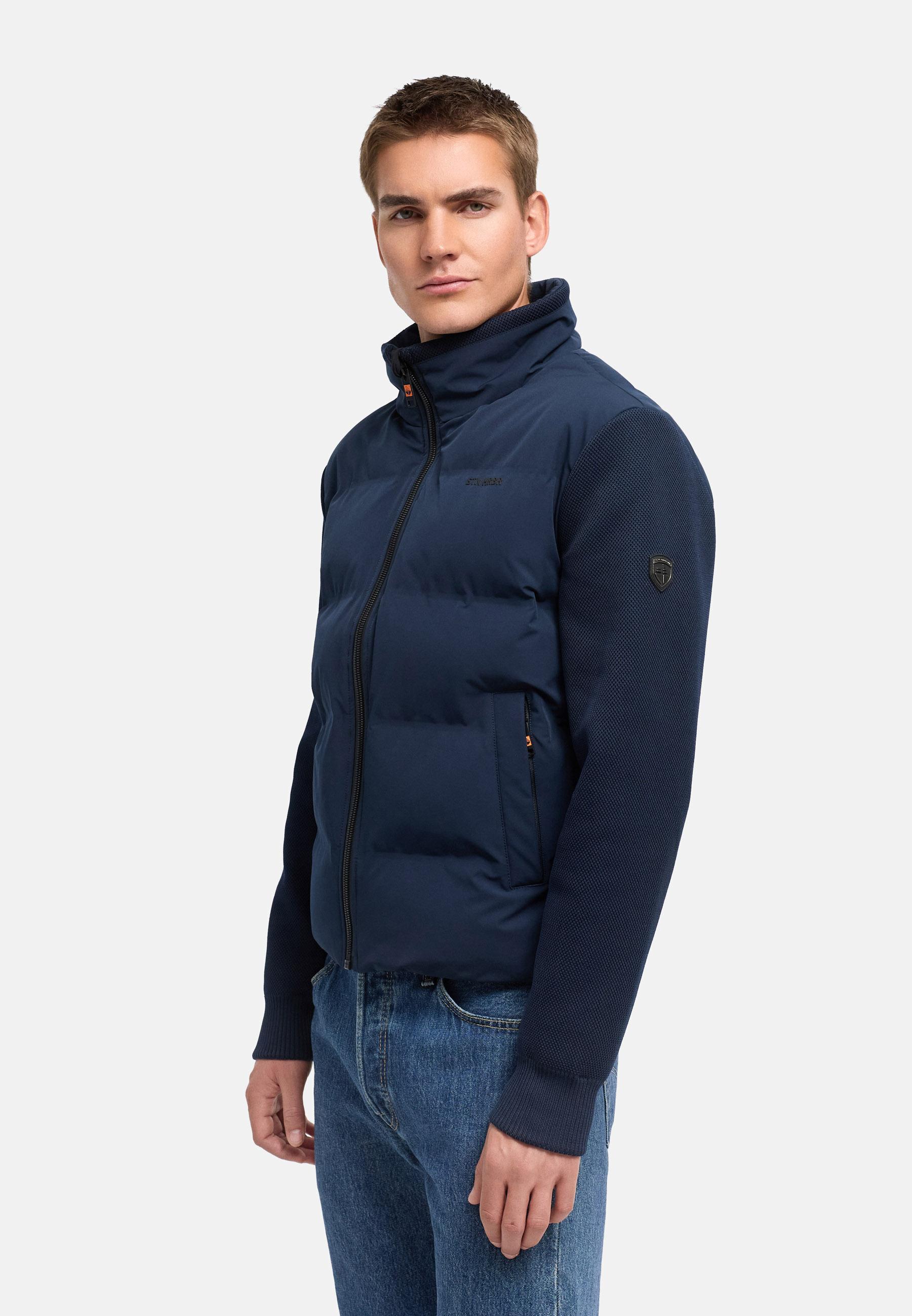 Warme Jacke mit Strickärmel "Eeron XX" Navy