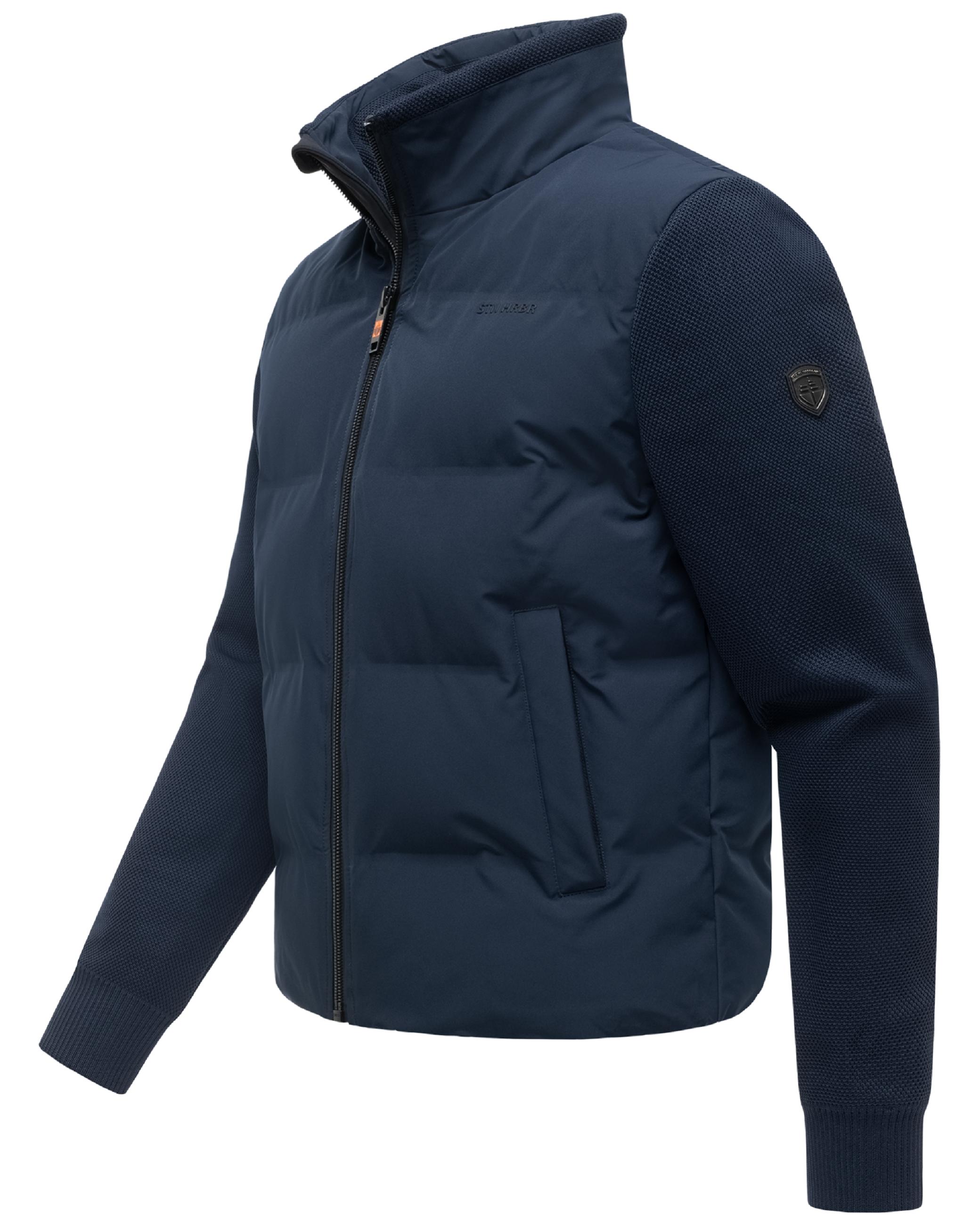 Warme Jacke mit Strickärmel "Eeron XX" Navy