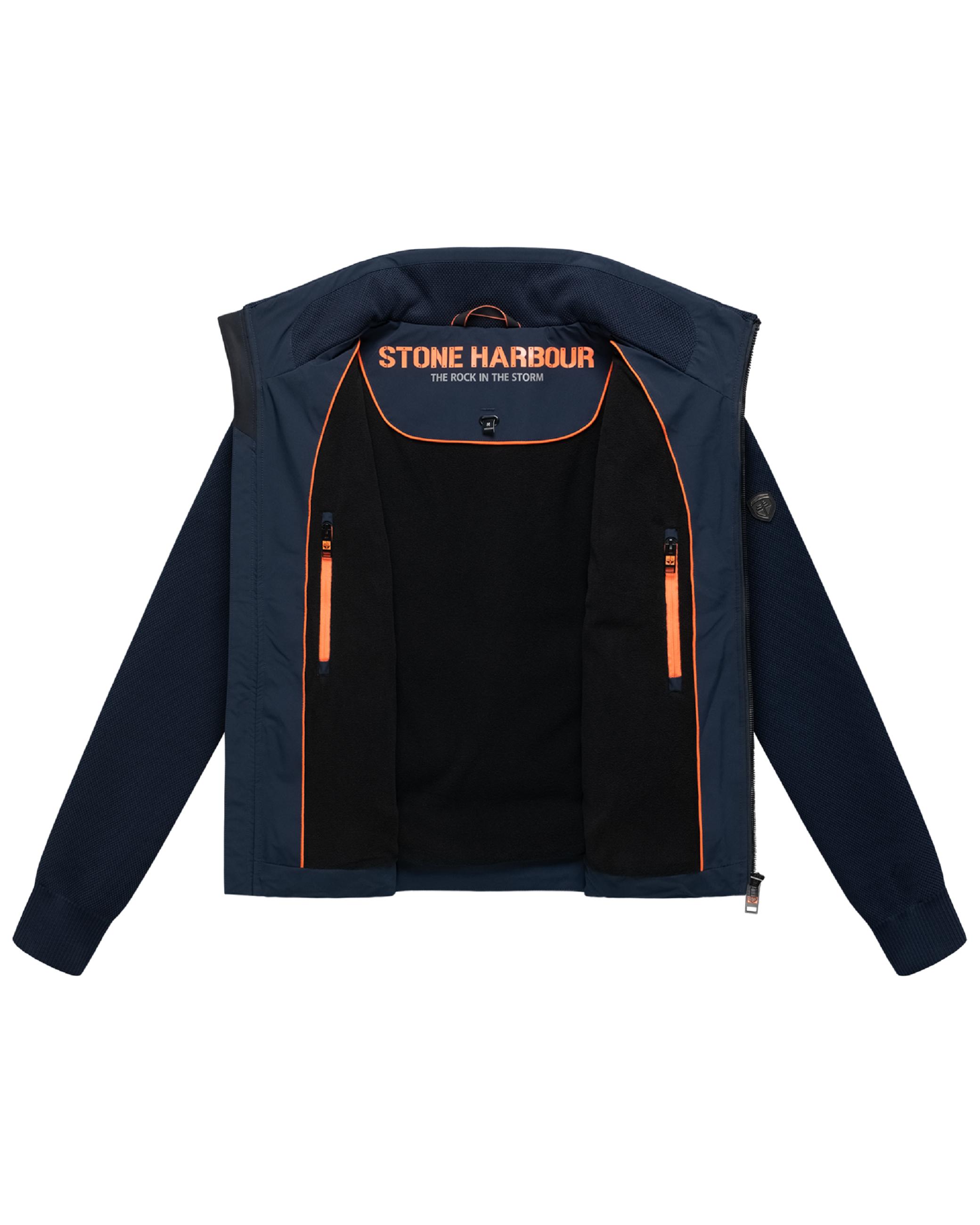 Warme Jacke mit Strickärmel "Eeron XX" Navy