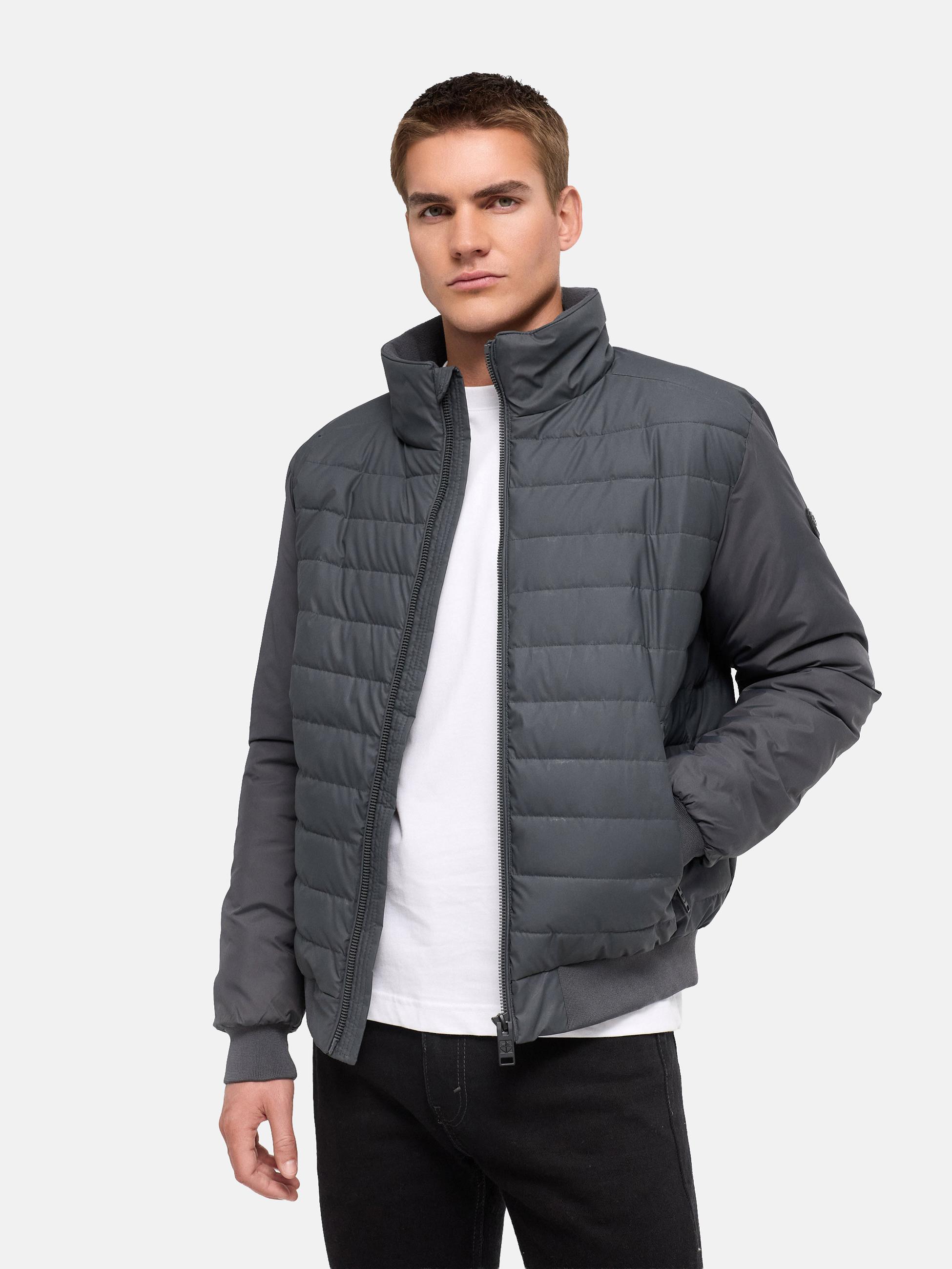 Warme Steppjacke mit hochschließenden Kragen "Eliaam XX" Anthracite