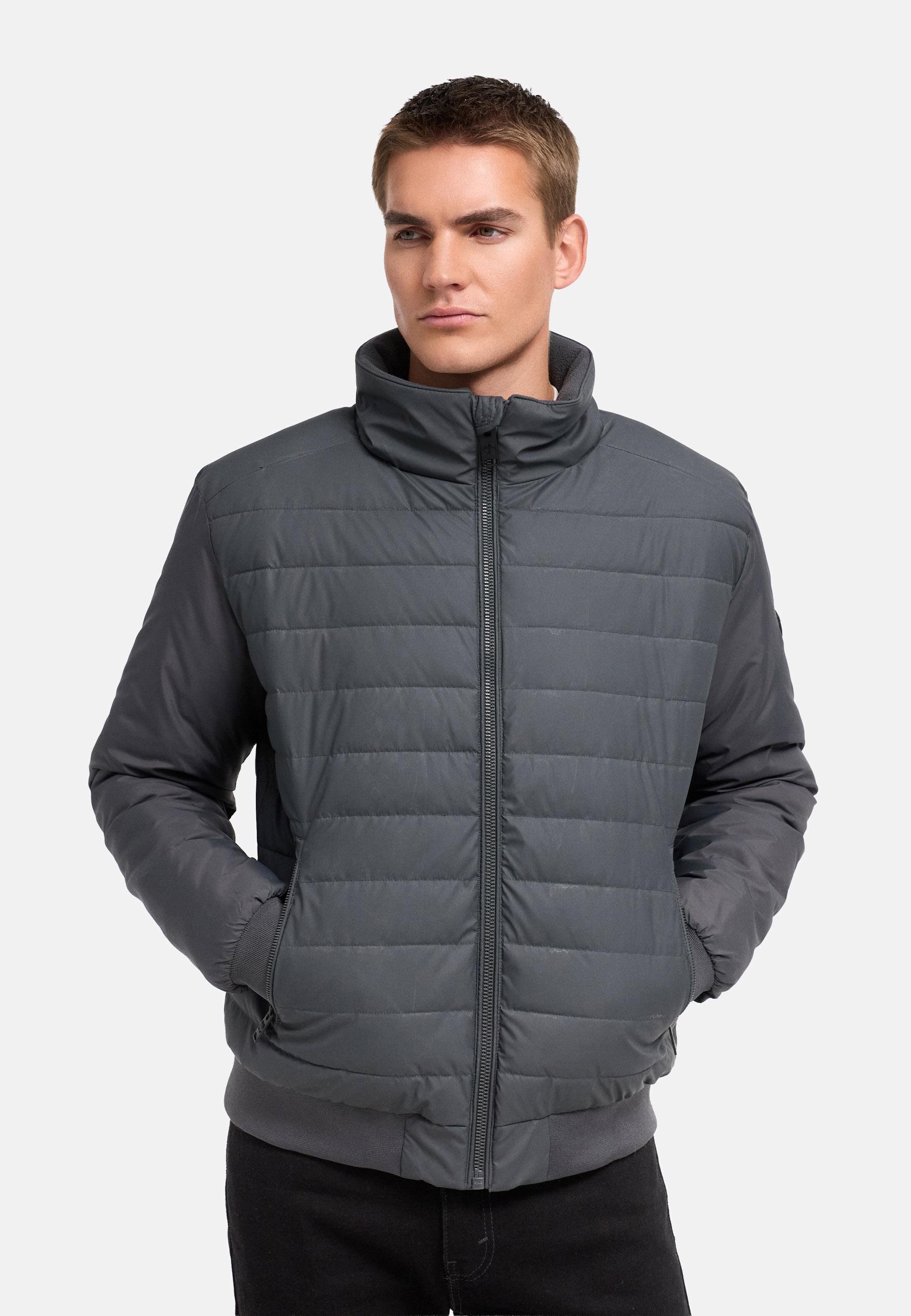 Warme Steppjacke mit hochschließenden Kragen "Eliaam XX" Anthracite