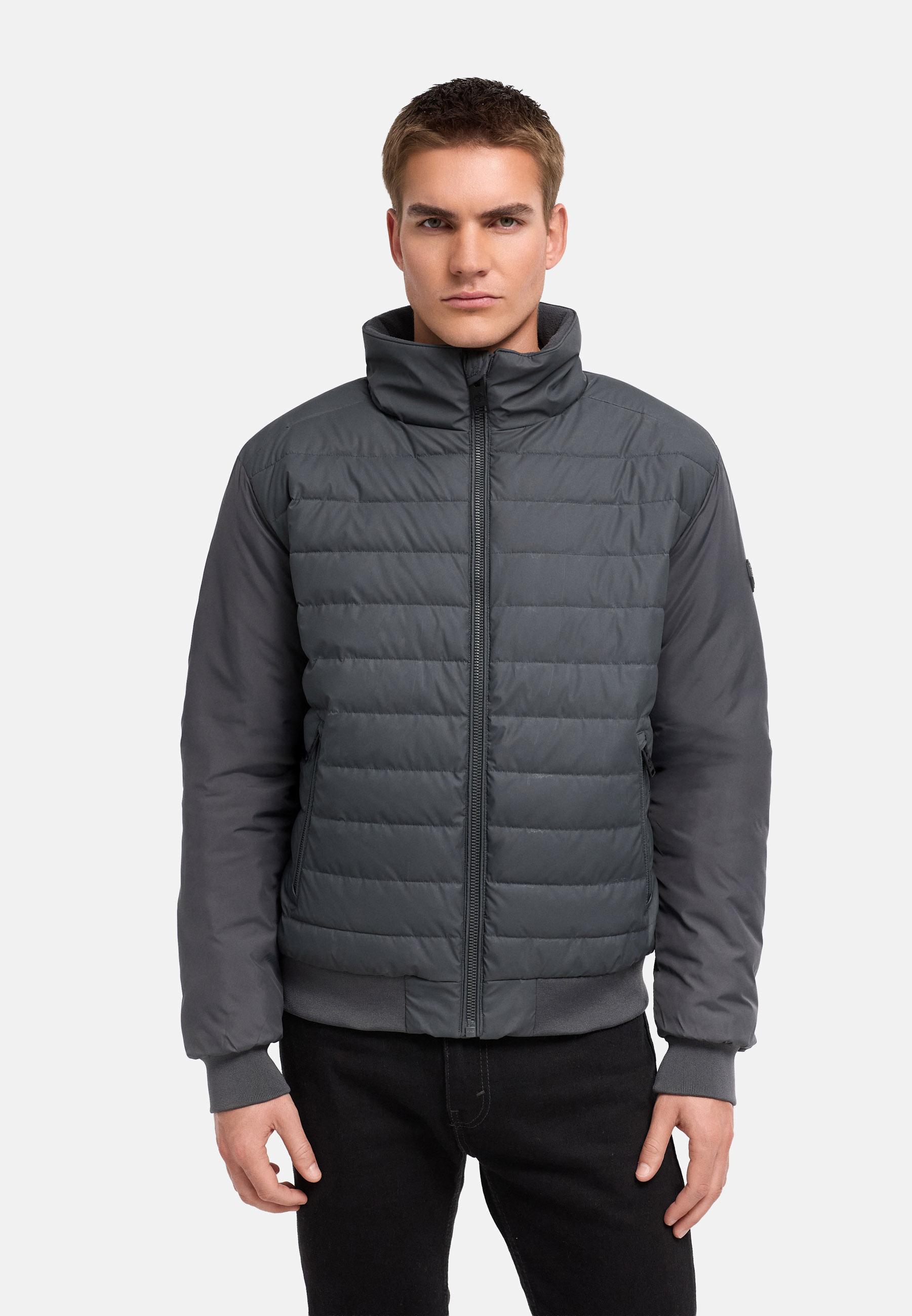 Warme Steppjacke mit hochschließenden Kragen "Eliaam XX" Anthracite