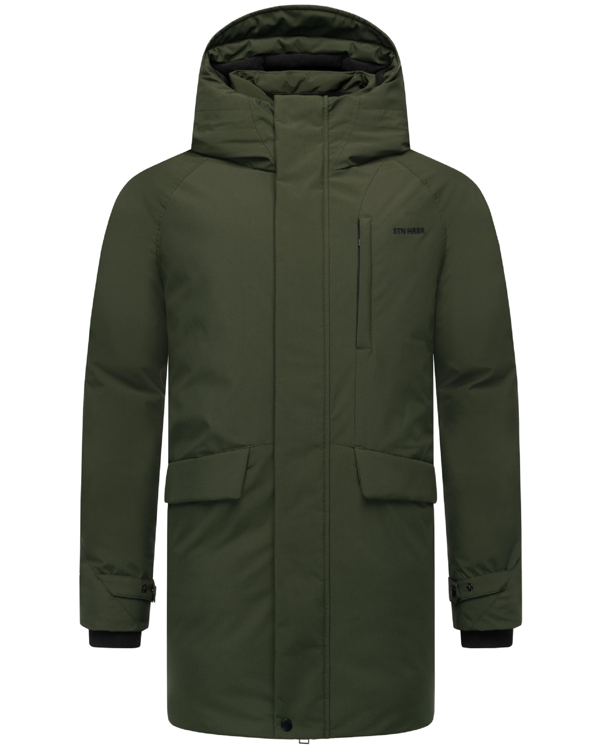 Wintermantel mit hohem Kragen "Emriis XX" Dark Olive