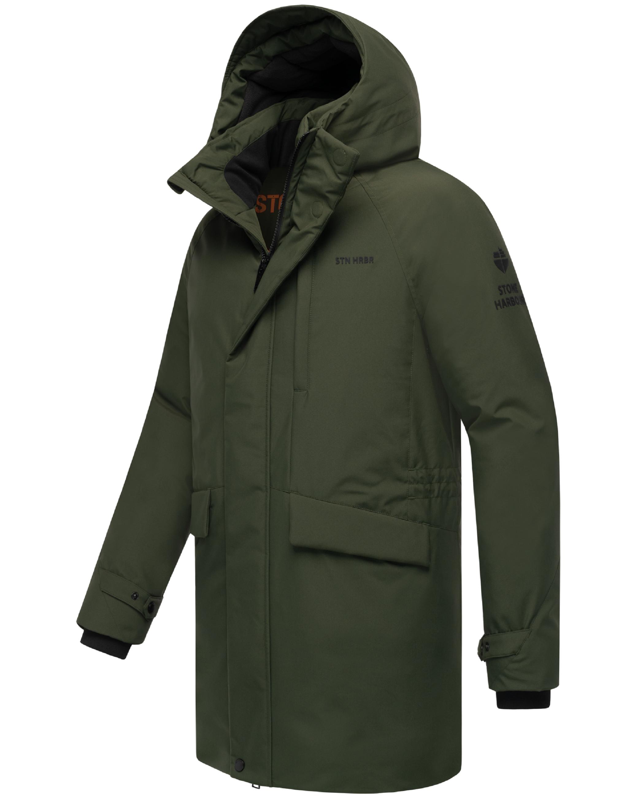 Wintermantel mit hohem Kragen "Emriis XX" Dark Olive