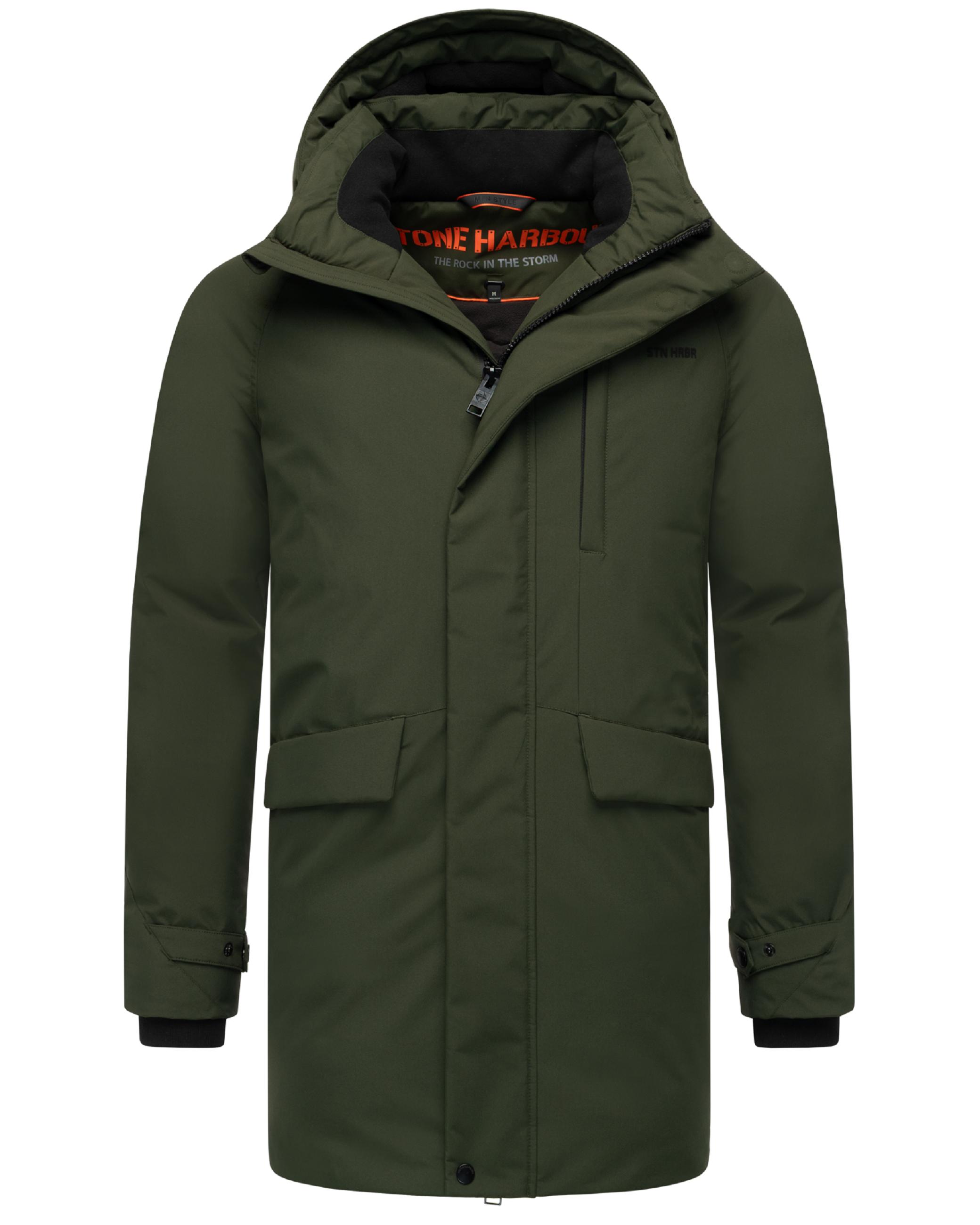 Wintermantel mit hohem Kragen "Emriis XX" Dark Olive