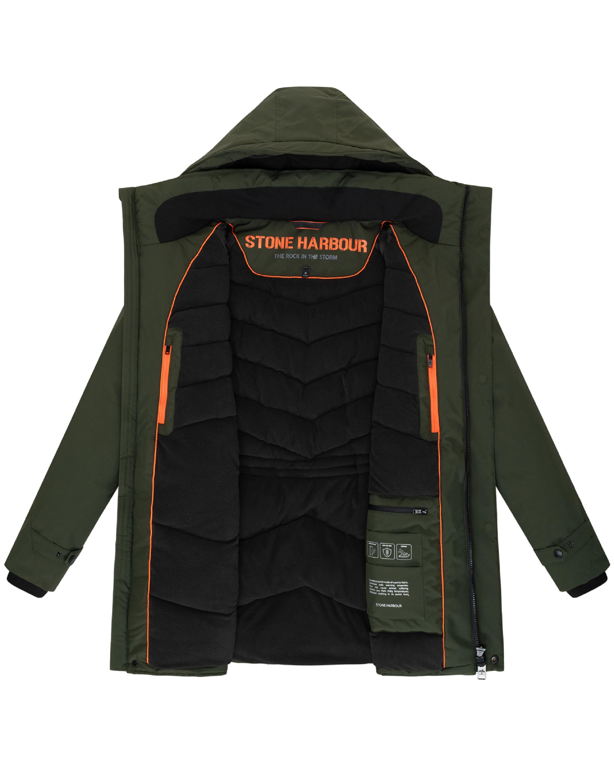 Wintermantel mit hohem Kragen "Emriis XX" Dark Olive