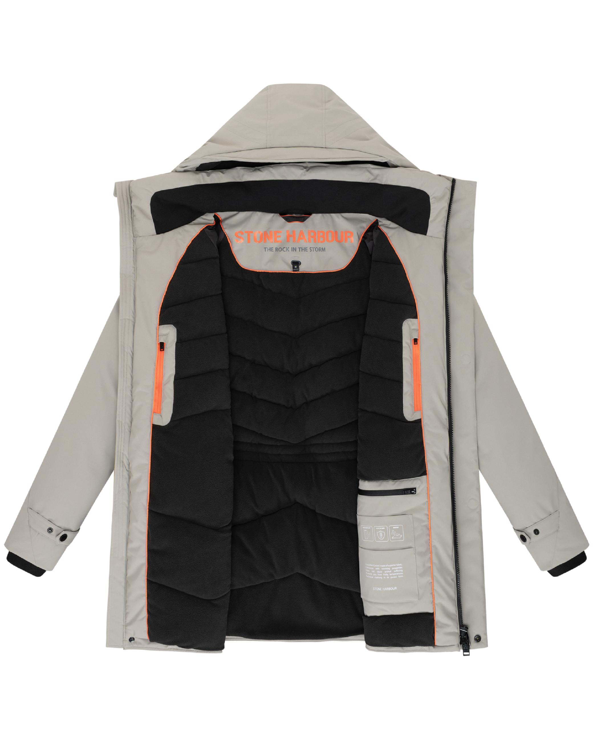 Wintermantel mit hohem Kragen "Emriis XX" Silver Grey