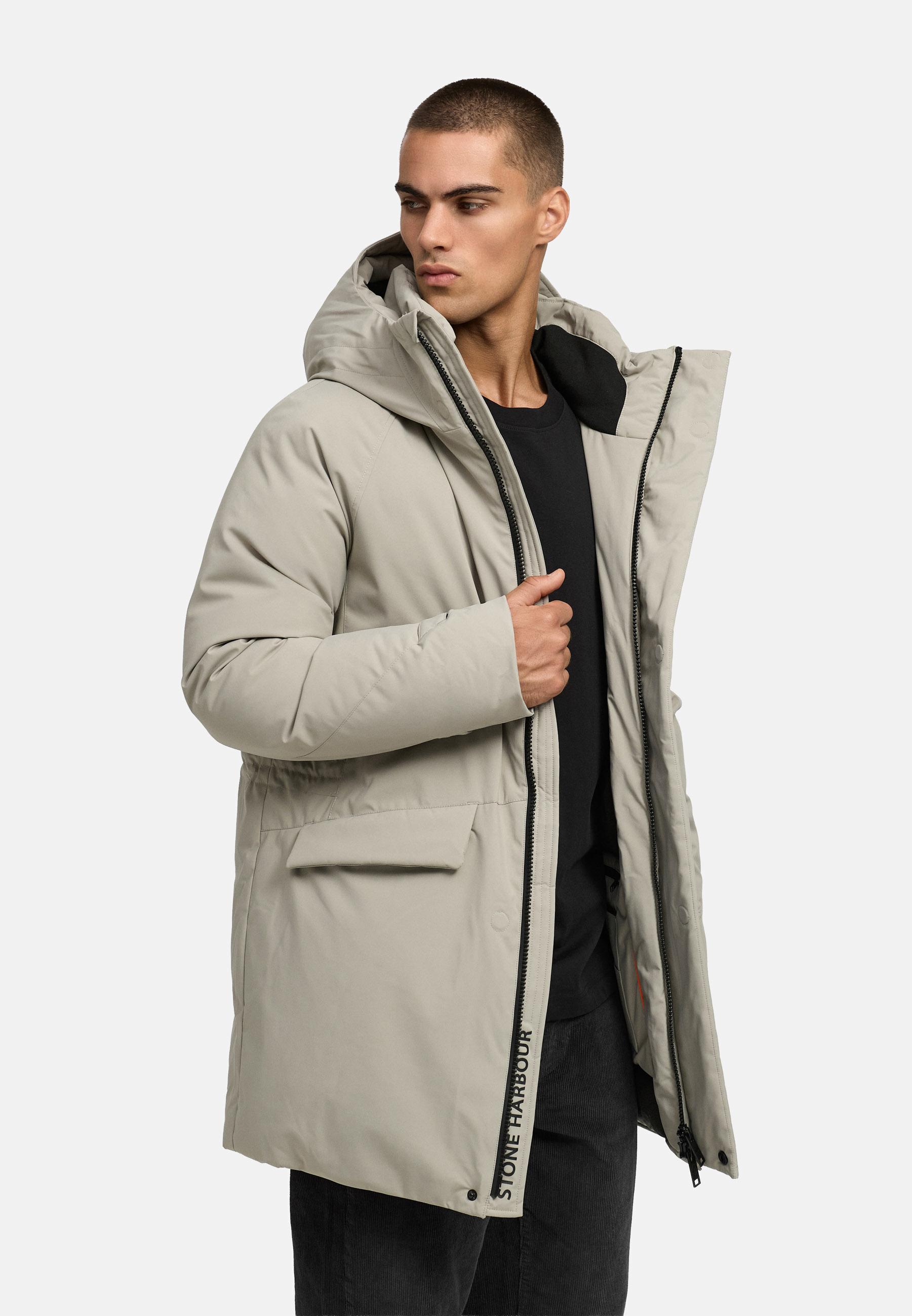 Wintermantel mit hohem Kragen "Emriis XX" Silver Grey