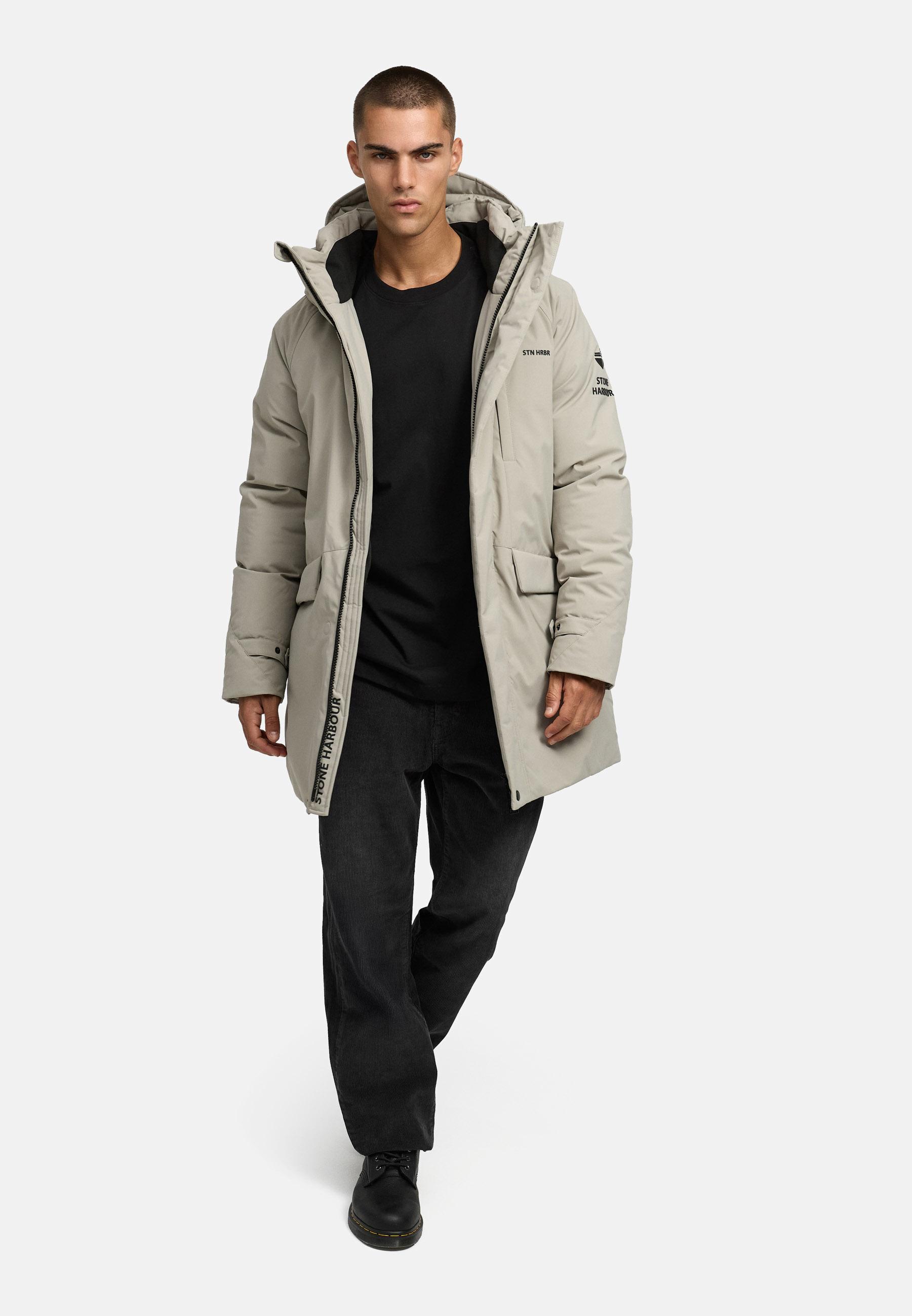 Wintermantel mit hohem Kragen "Emriis XX" Silver Grey