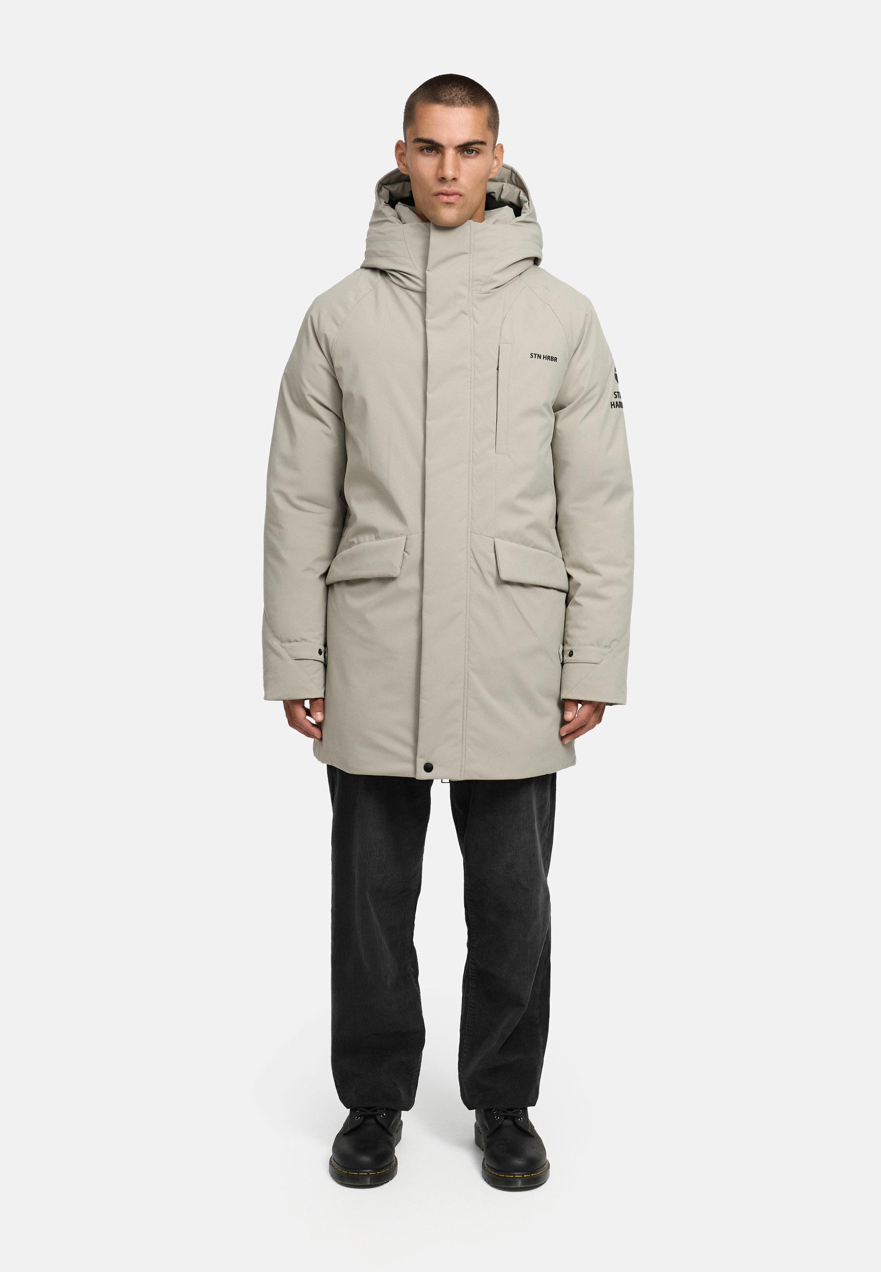 Wintermantel mit hohem Kragen "Emriis XX" Silver Grey