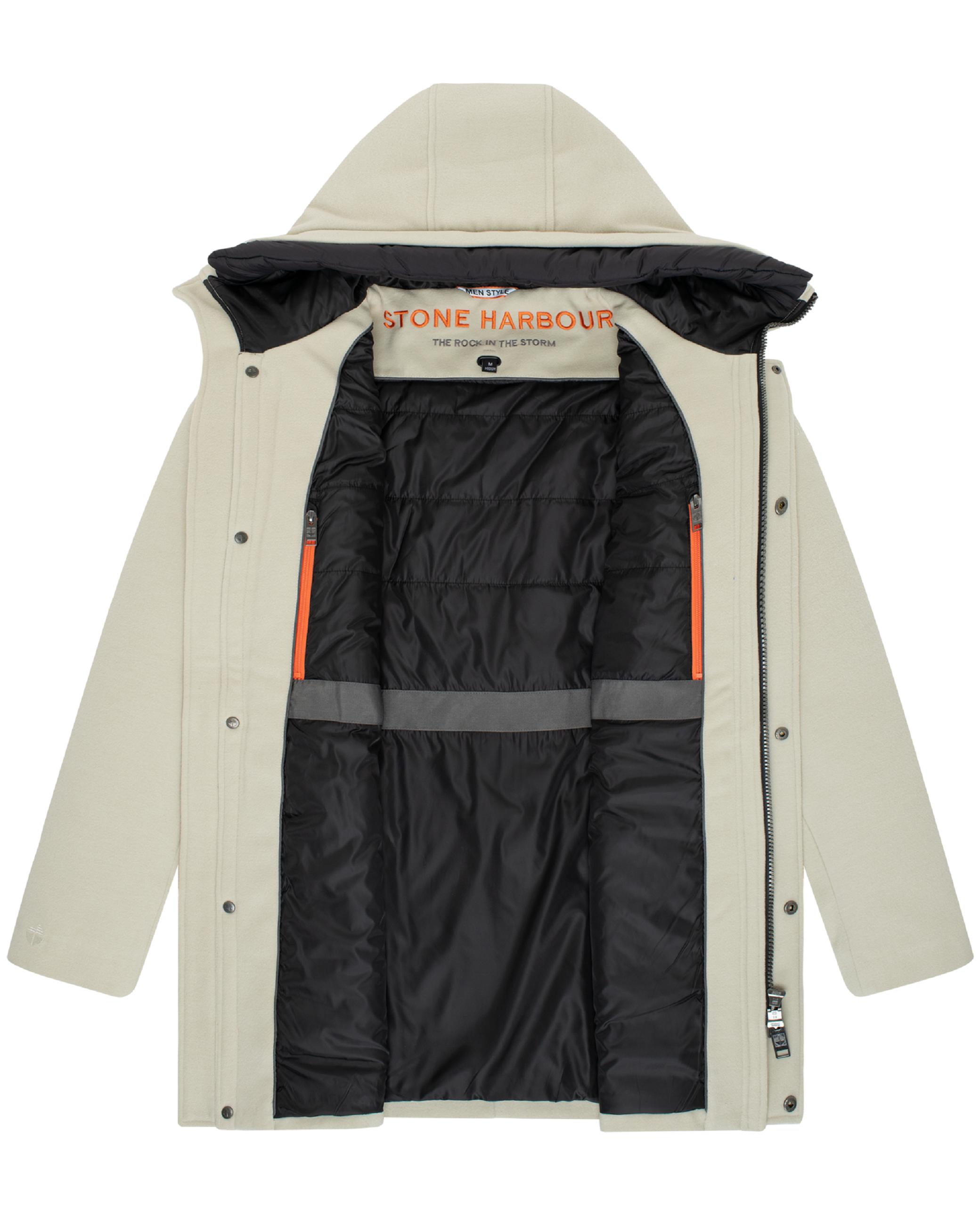 Übergangsmantel in Wolloptik mit Brusttaschen "Fenroos XX" Arctic Grey