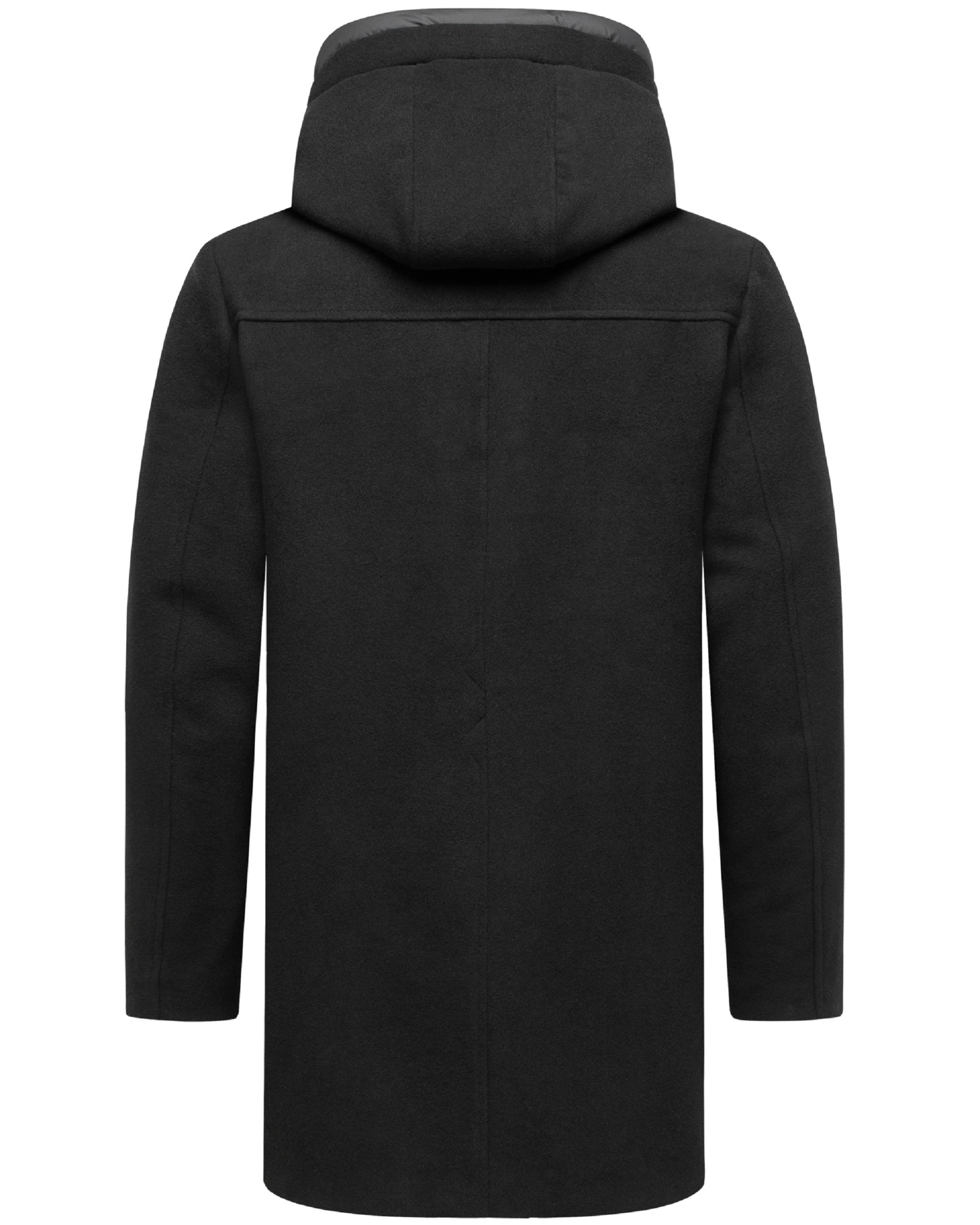 Übergangsmantel in Wolloptik mit Brusttaschen "Fenroos XX" Black