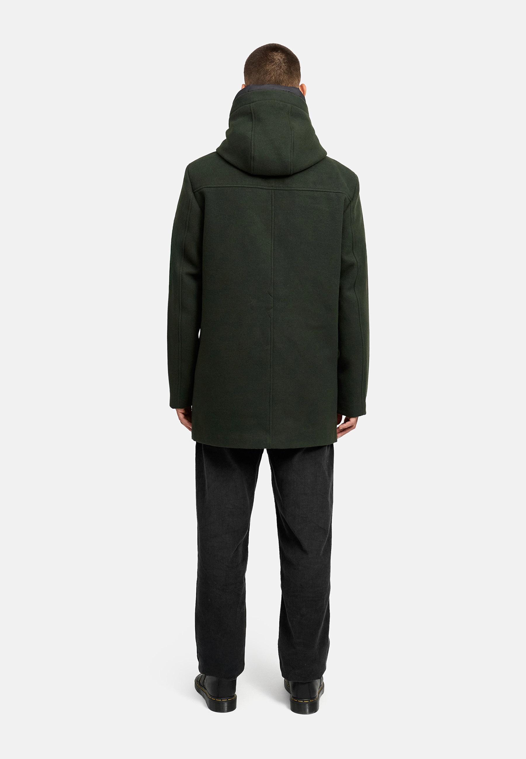 Wintermantel in Wollmantel-Optik mit Brusttaschen "Fenroos XX" Dark Olive