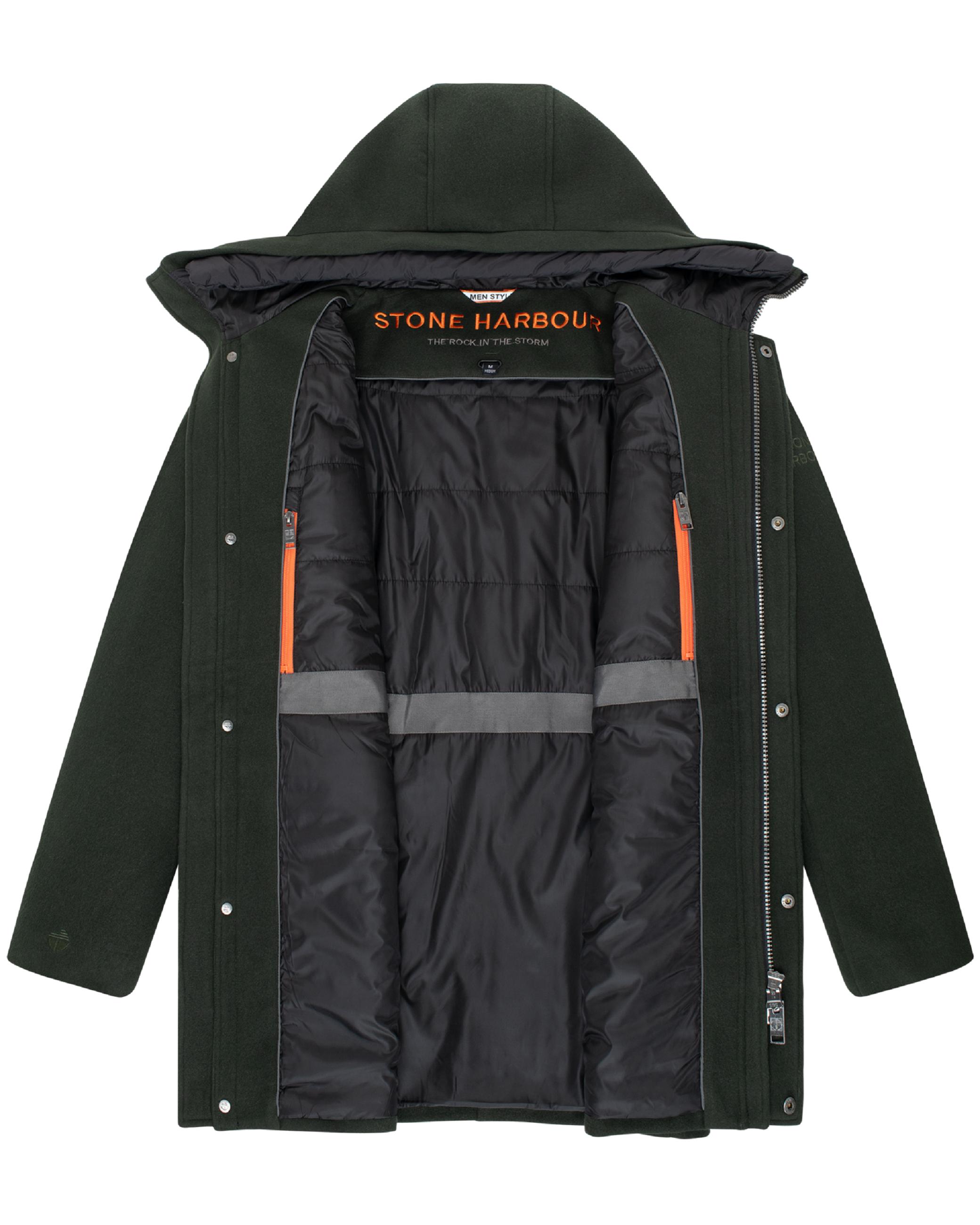 Wintermantel in Wollmantel-Optik mit Brusttaschen "Fenroos XX" Dark Olive