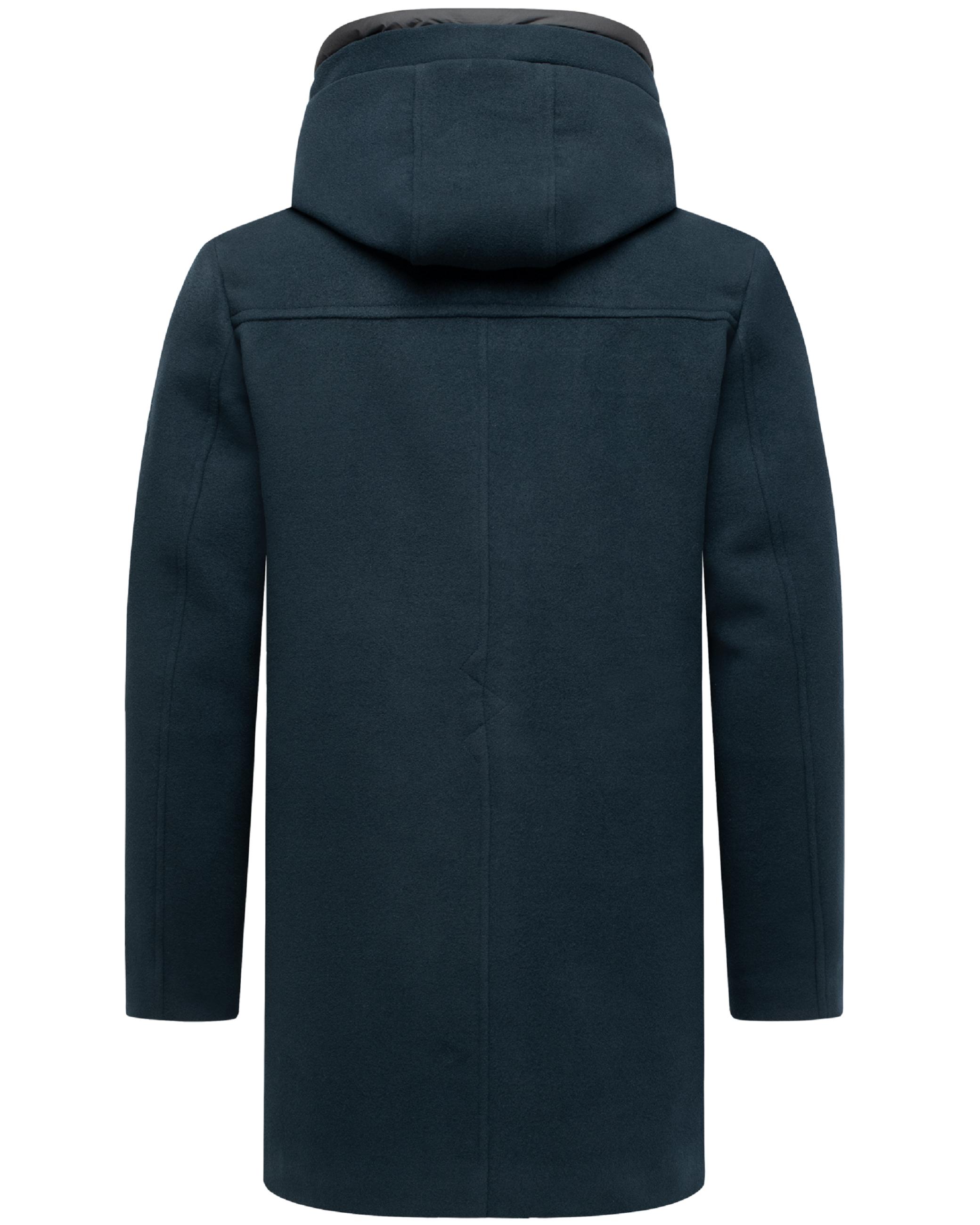 Übergangsmantel in Wolloptik mit Brusttaschen "Fenroos XX" Navy
