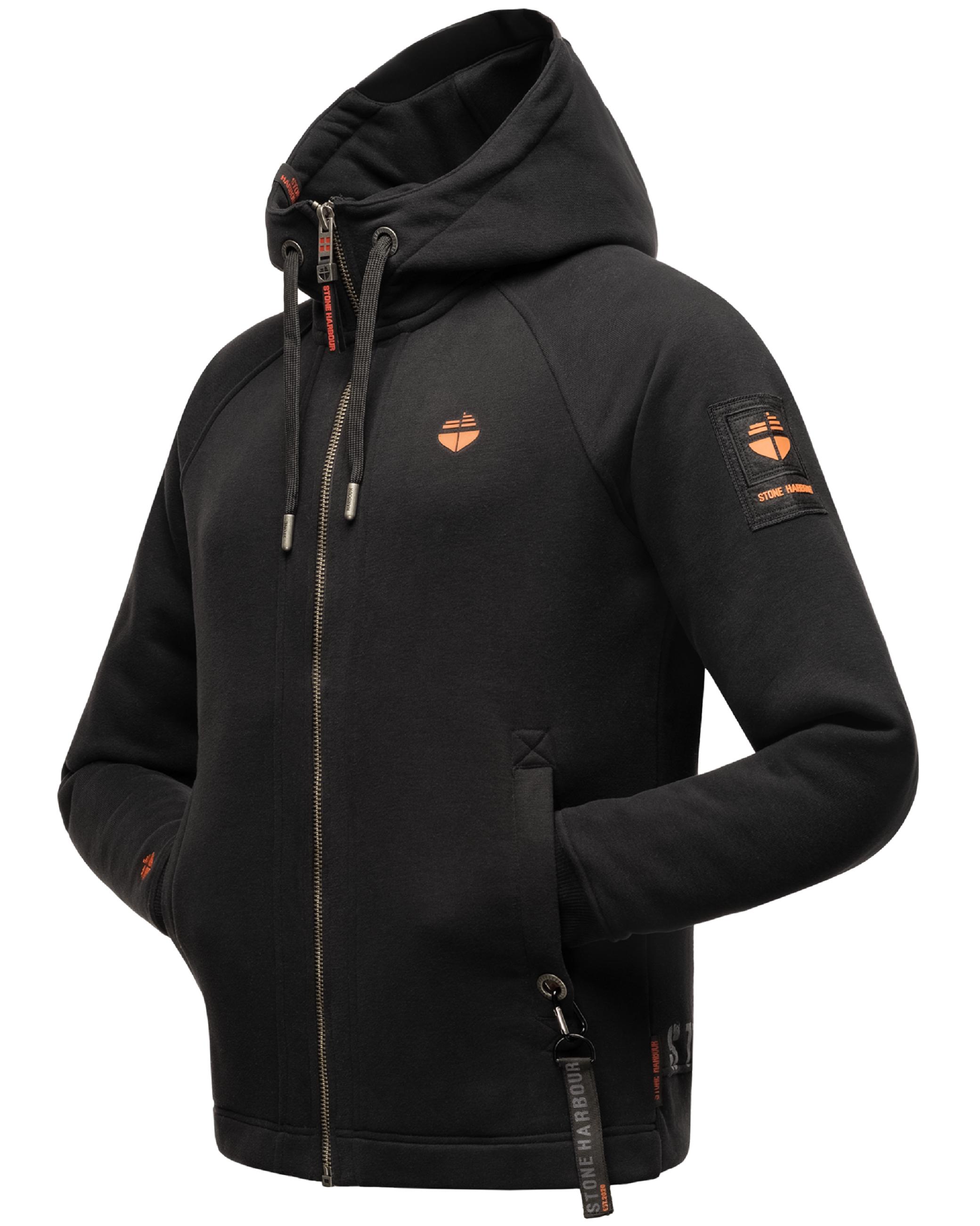 Lässige Sweatjacke mit Kapuze "Finn Luca" Black