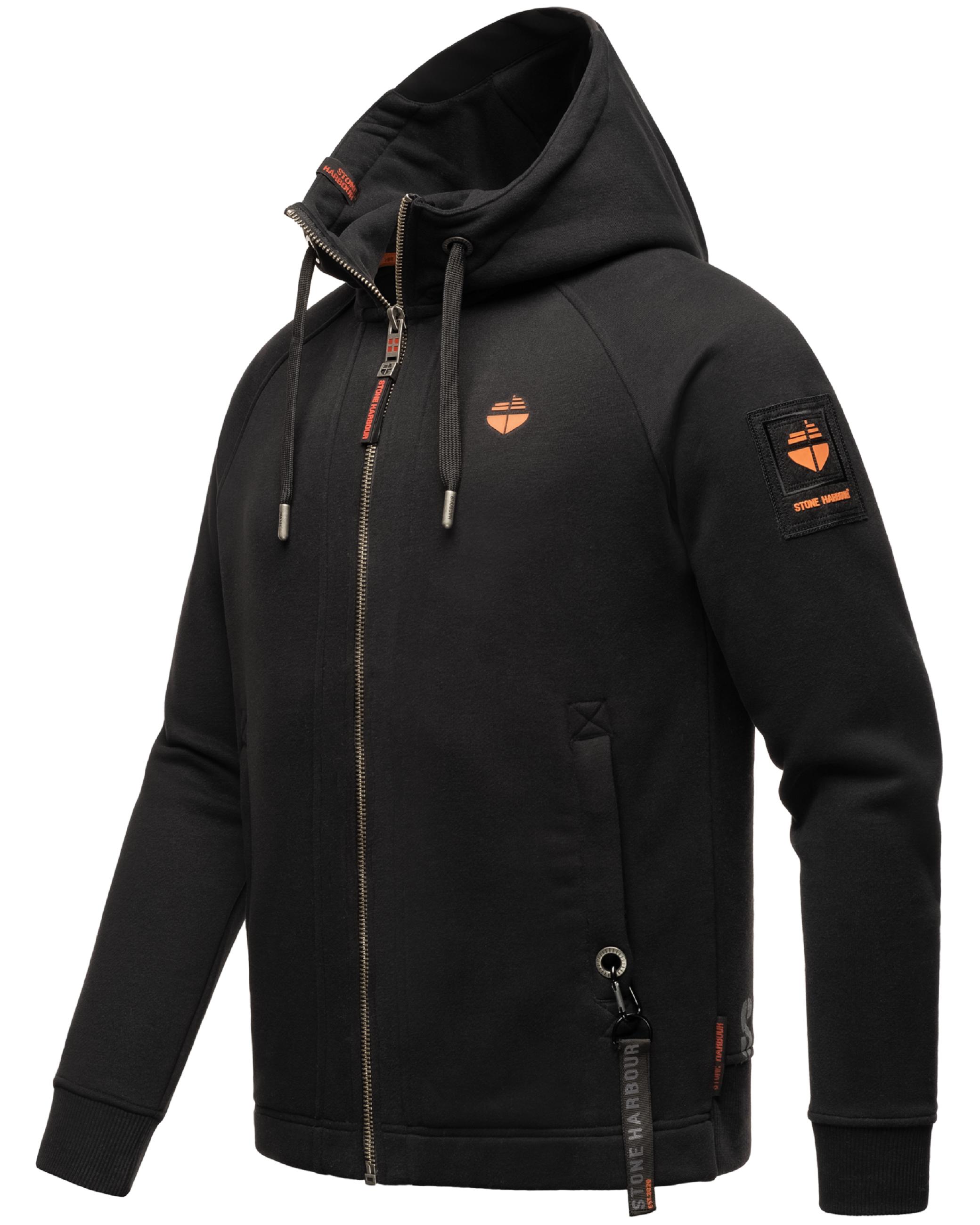 Lässige Sweatjacke mit Kapuze "Finn Luca" Black