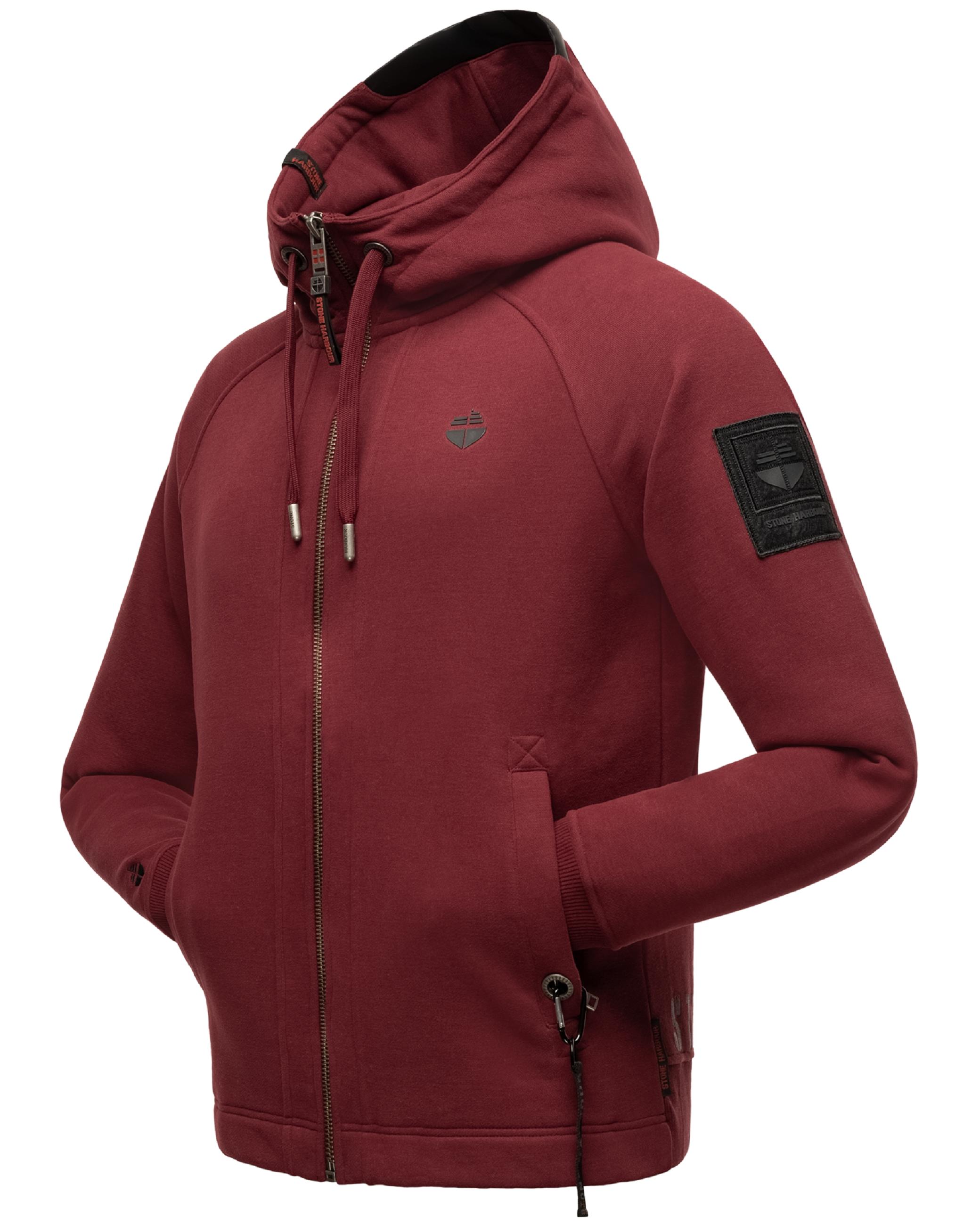 Lässige Sweatjacke mit Kapuze "Finn Luca" Bordeaux