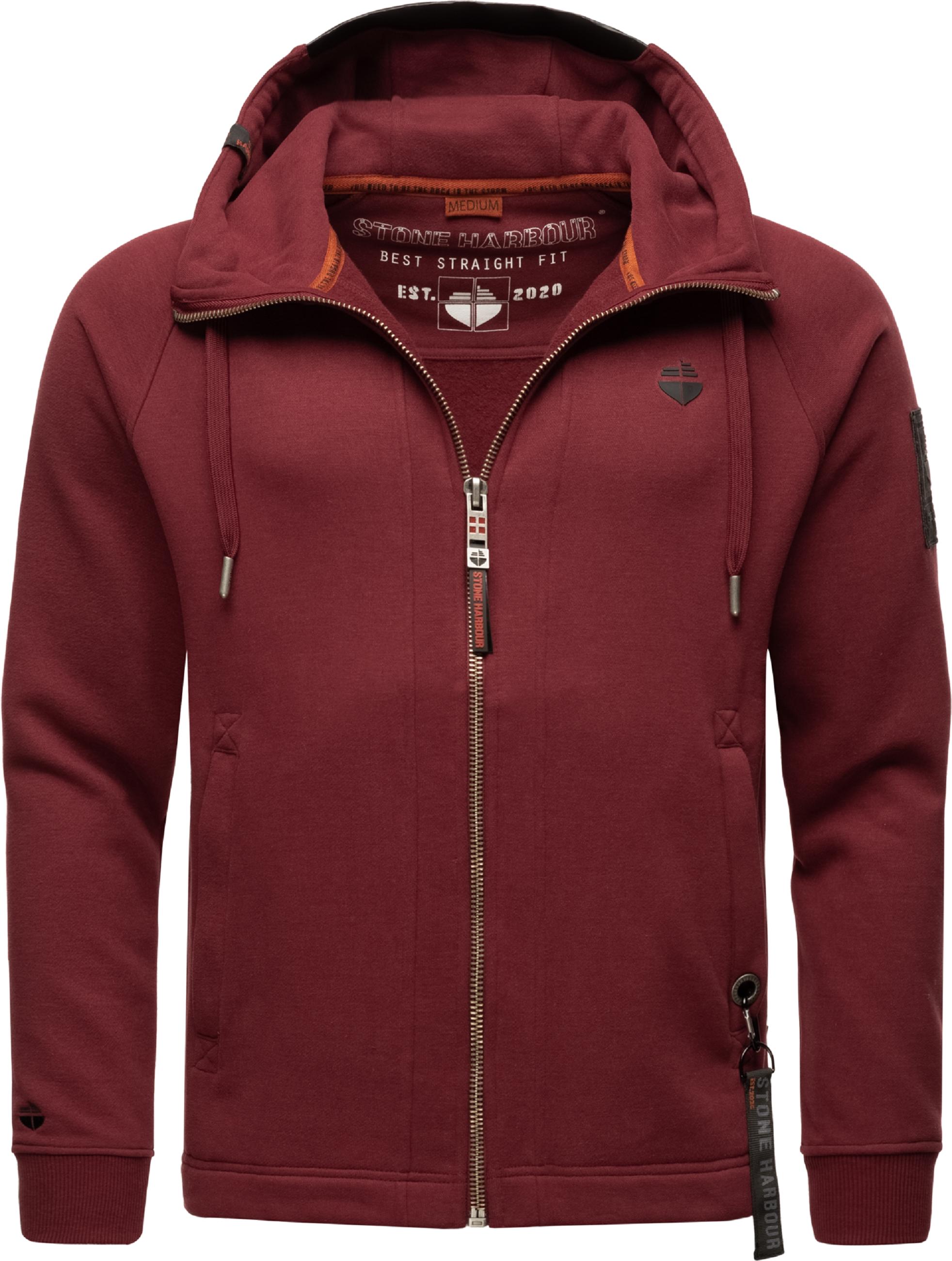 Lässige Sweatjacke mit Kapuze "Finn Luca" Bordeaux