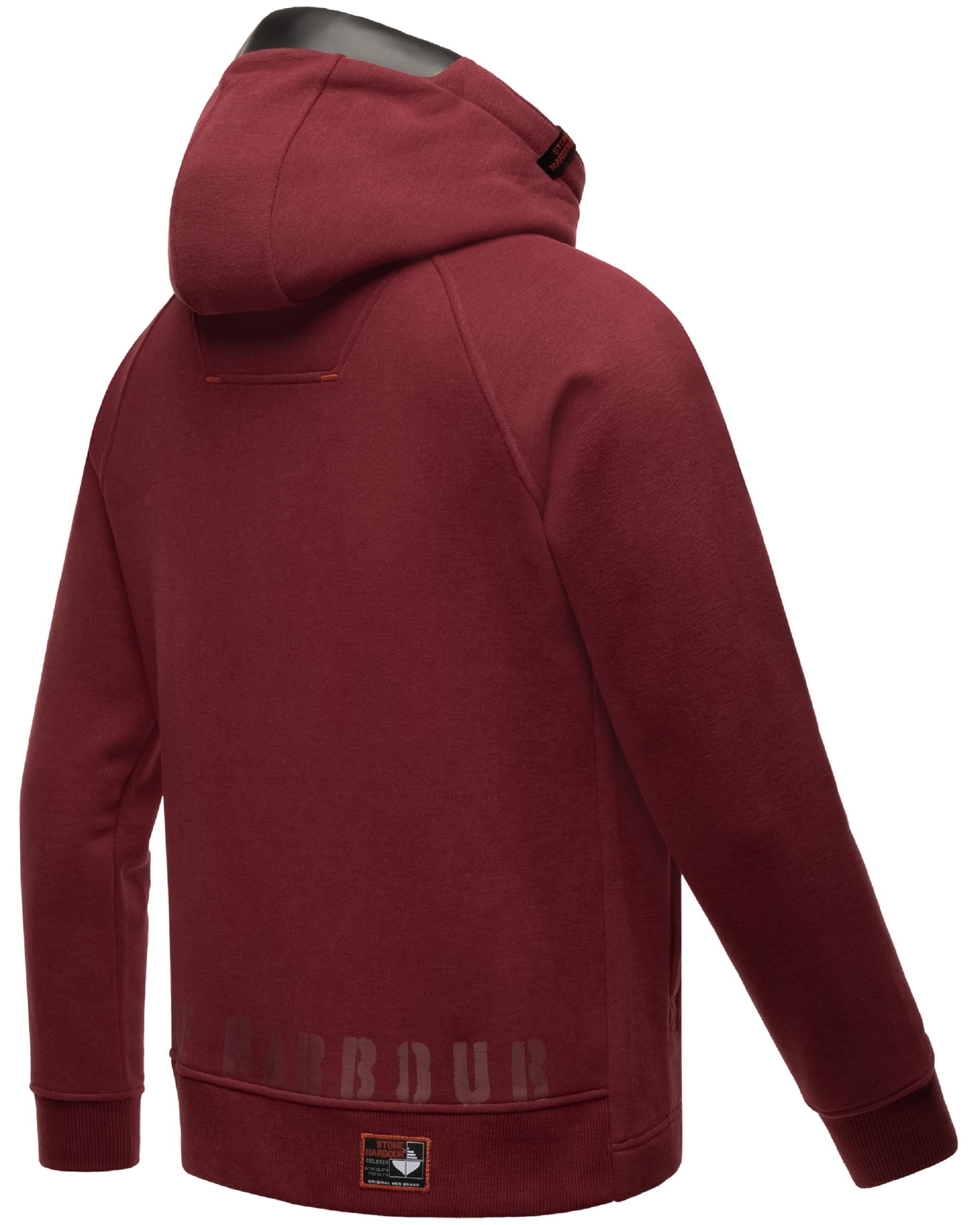 Lässige Sweatjacke mit Kapuze "Finn Luca" Bordeaux