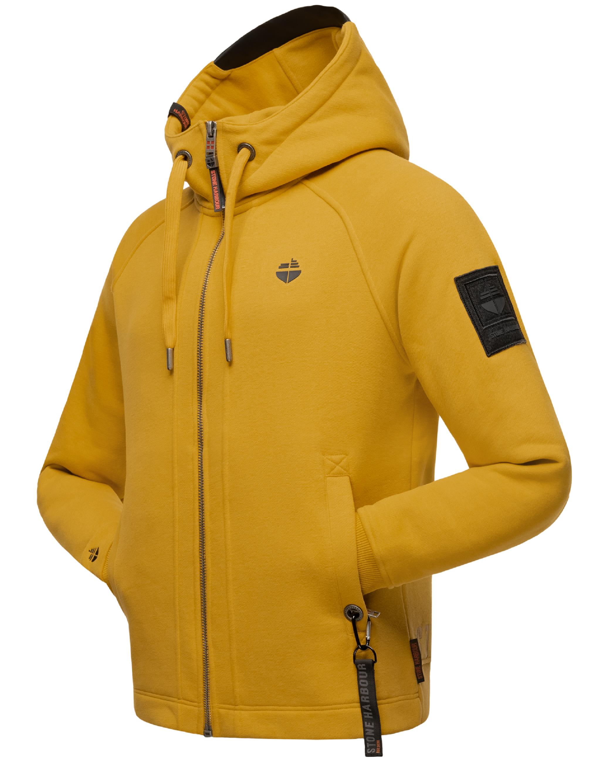 Lässige Sweatjacke mit Kapuze "Finn Luca" Mustard Yellow