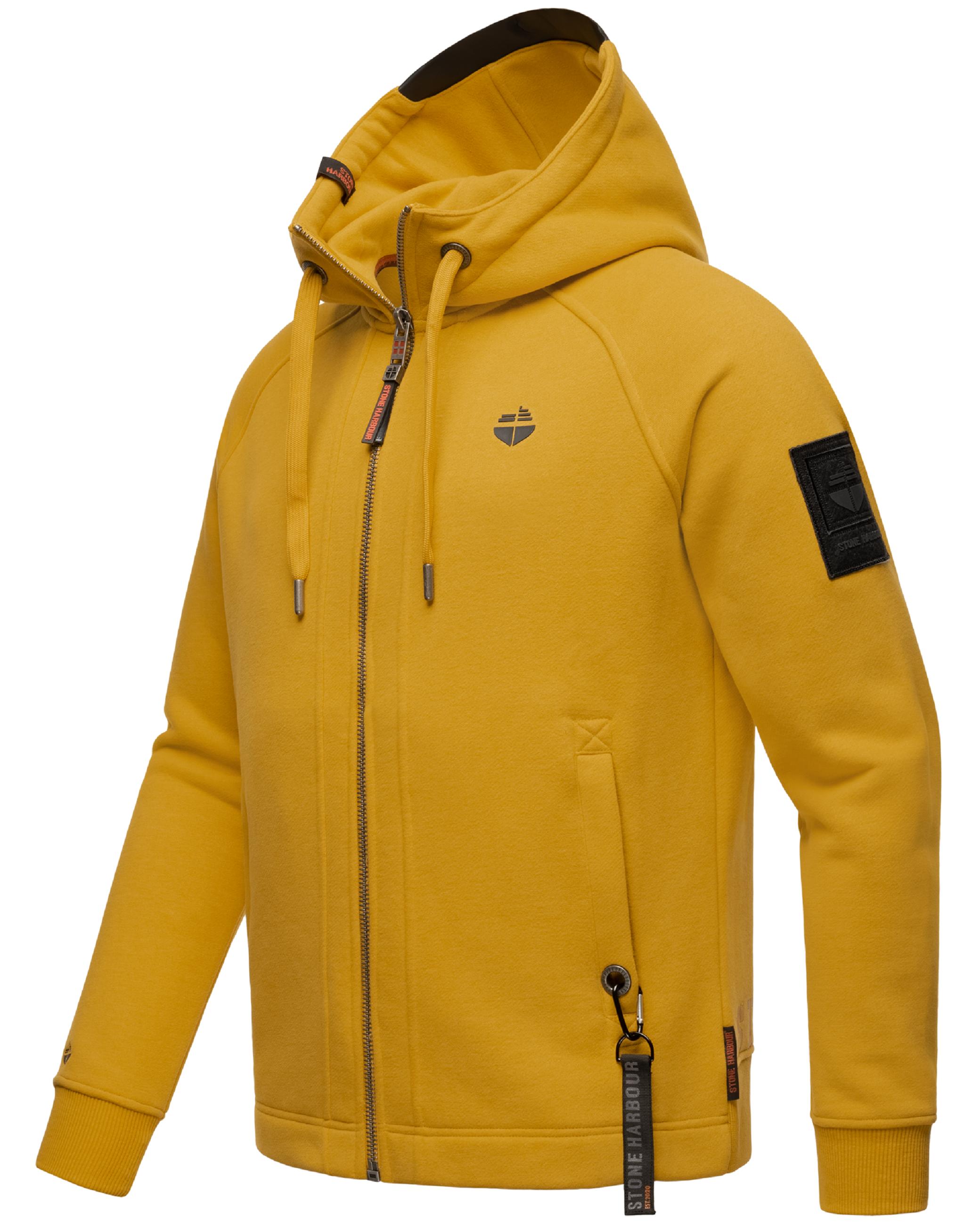 Lässige Sweatjacke mit Kapuze "Finn Luca" Mustard Yellow