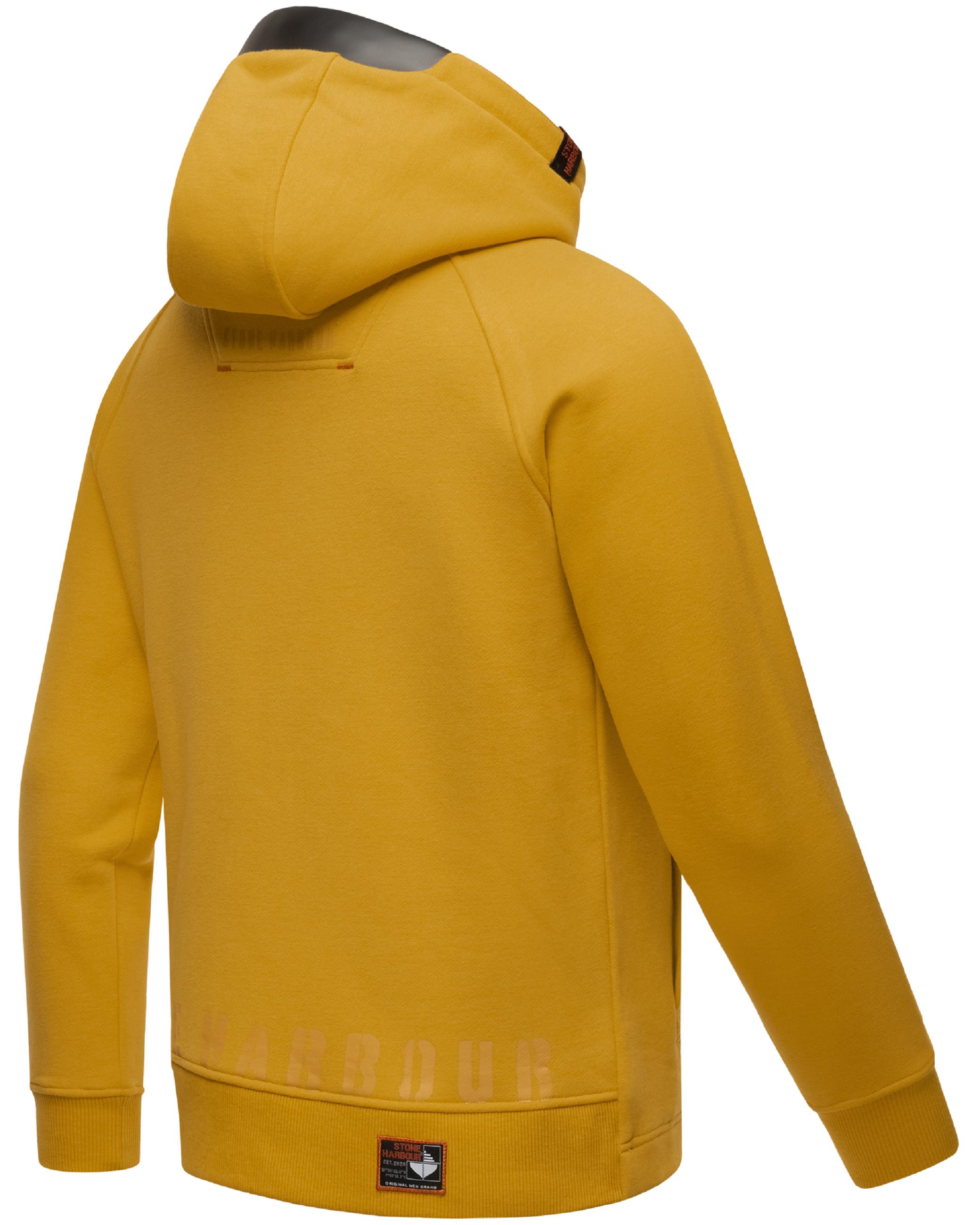 Lässige Sweatjacke mit Kapuze "Finn Luca" Mustard Yellow