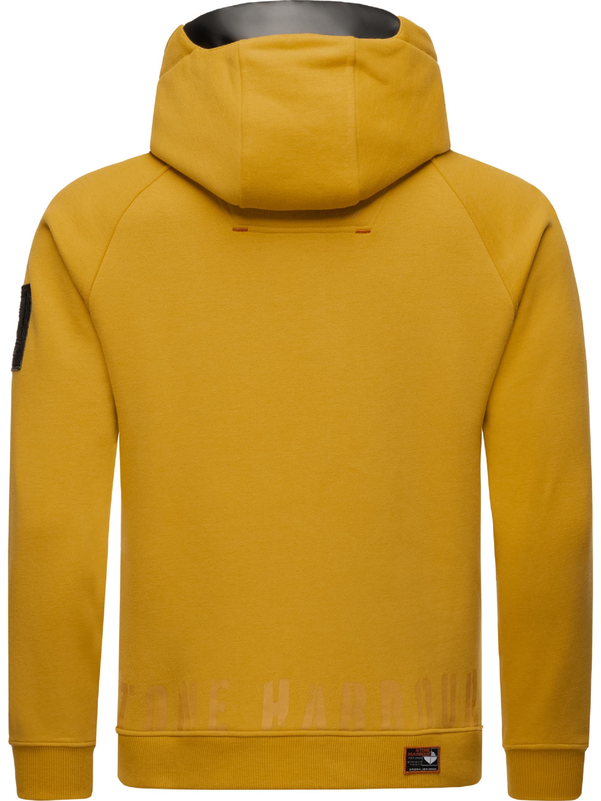 Lässige Sweatjacke mit Kapuze "Finn Luca" Mustard Yellow