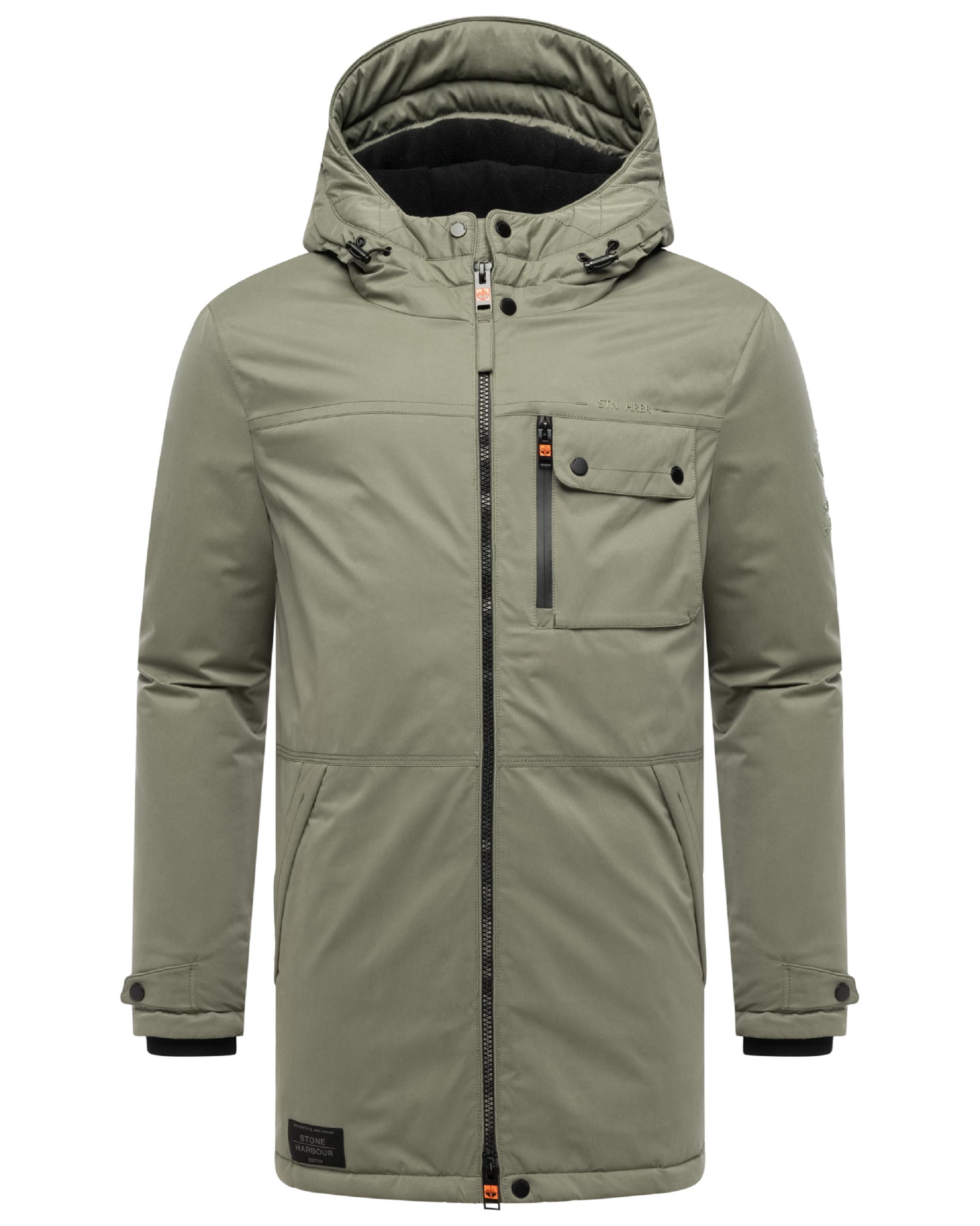 Winterparka mit Kapuze "Fintaan XX" Dusty Olive