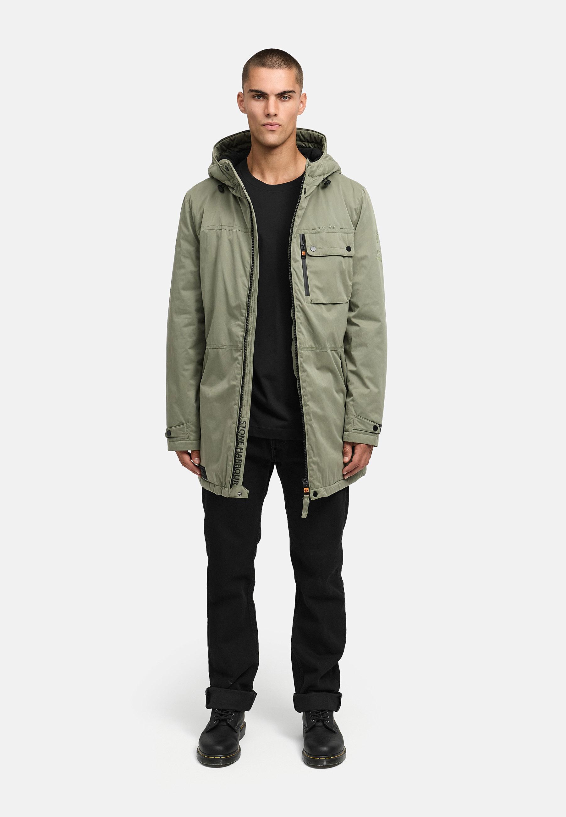 Winterparka mit Kapuze "Fintaan XX" Dusty Olive