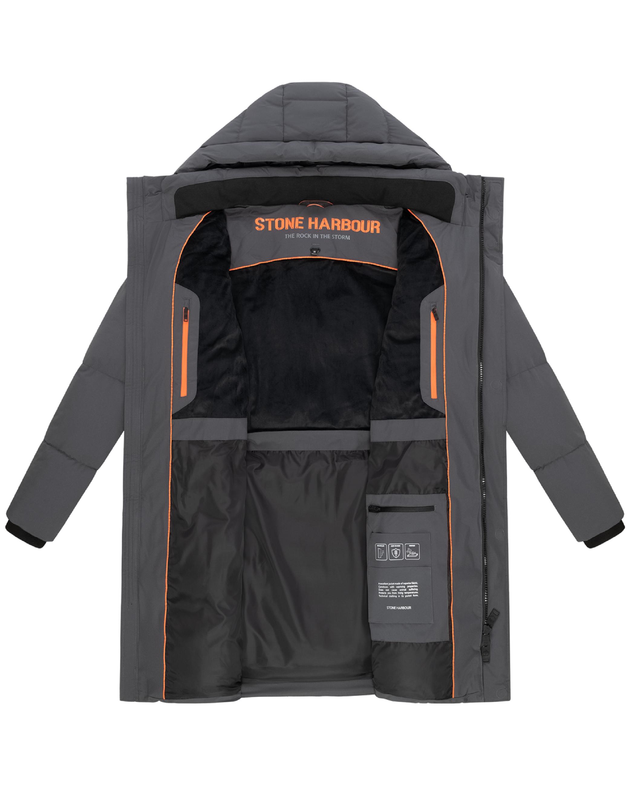 Winter Steppmantel mit Kapuze "Hadrieen XX" Anthracite