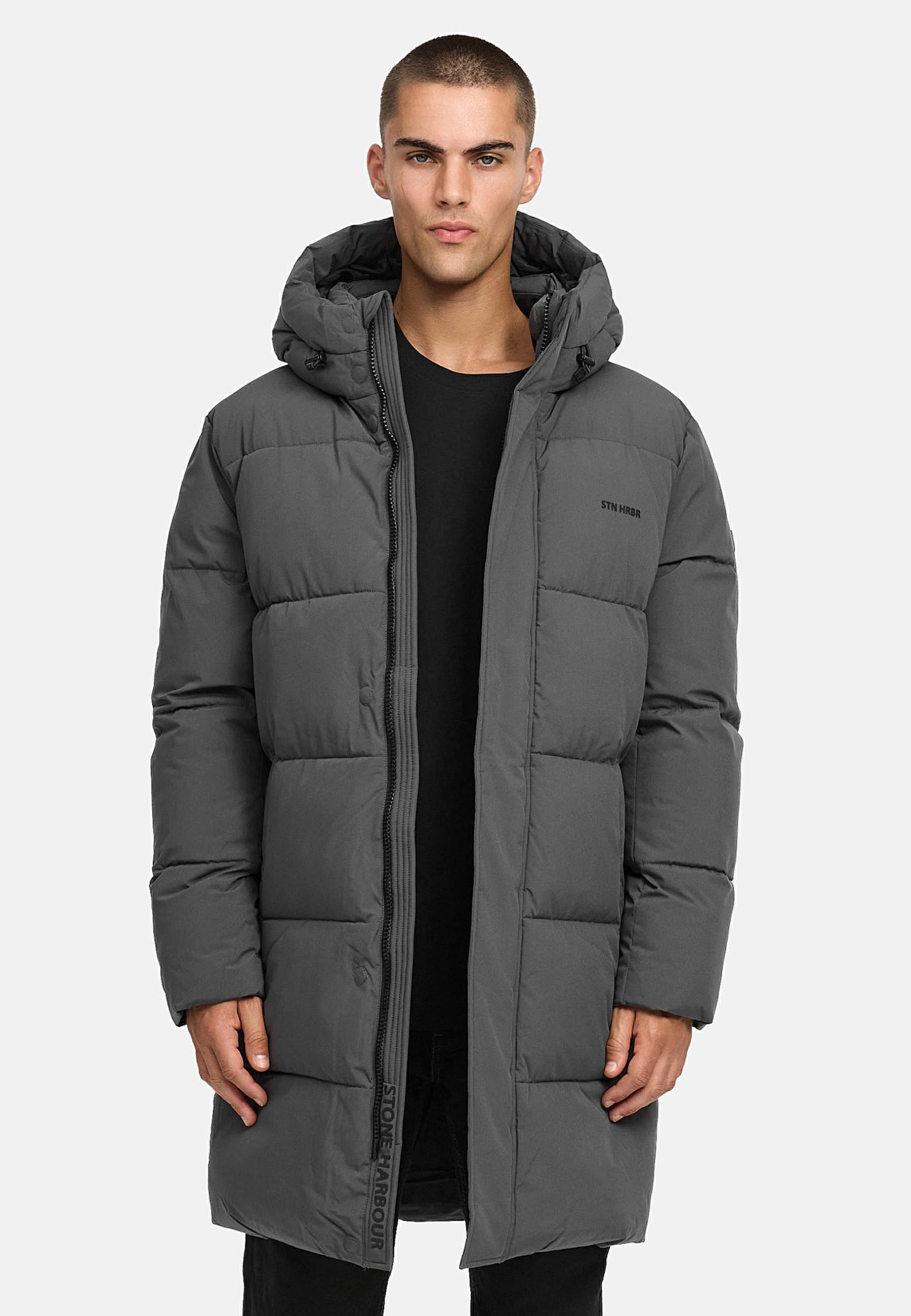 Winter Steppmantel mit Kapuze "Hadrieen XX" Anthracite