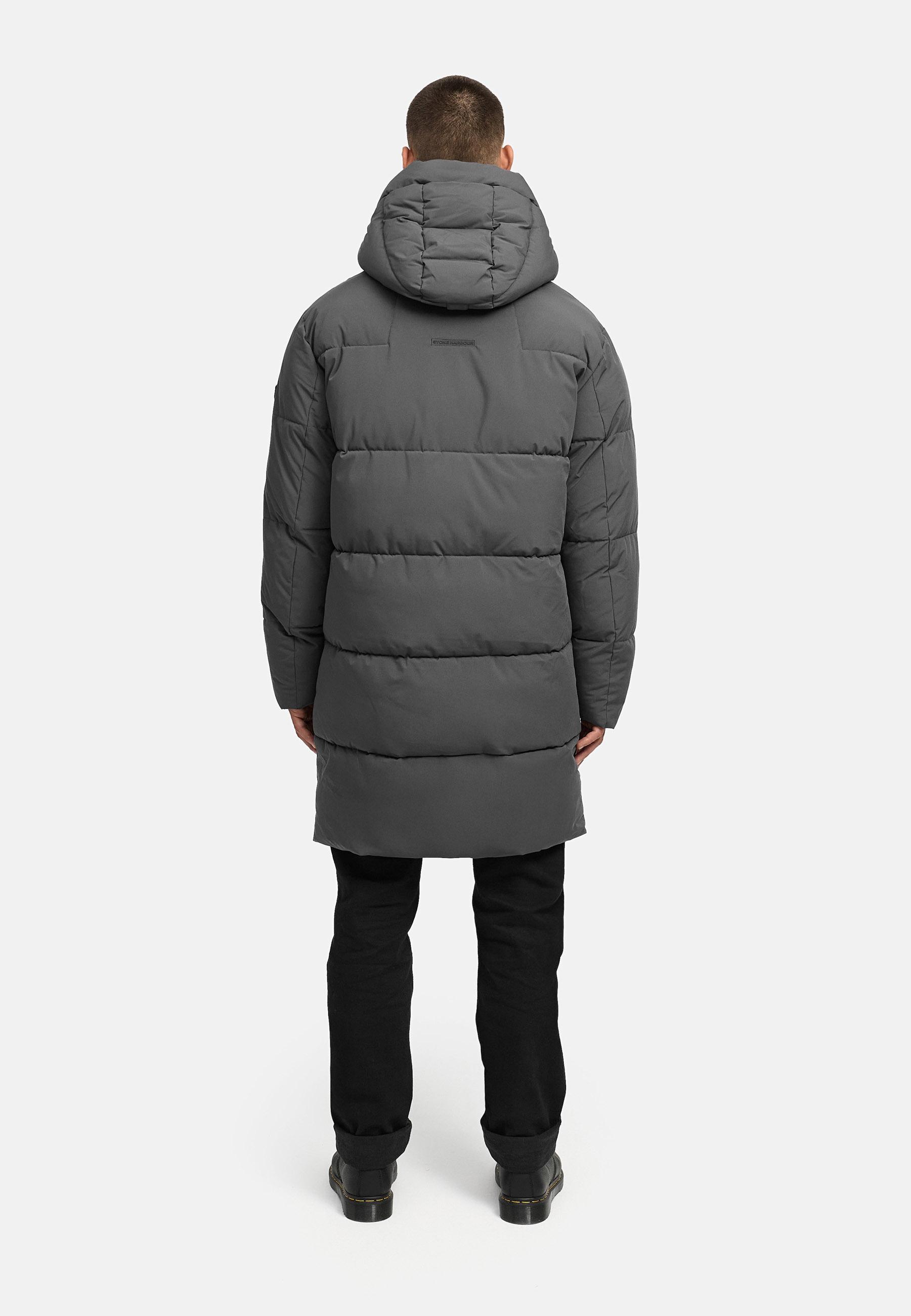 Winter Steppmantel mit Kapuze "Hadrieen XX" Anthracite