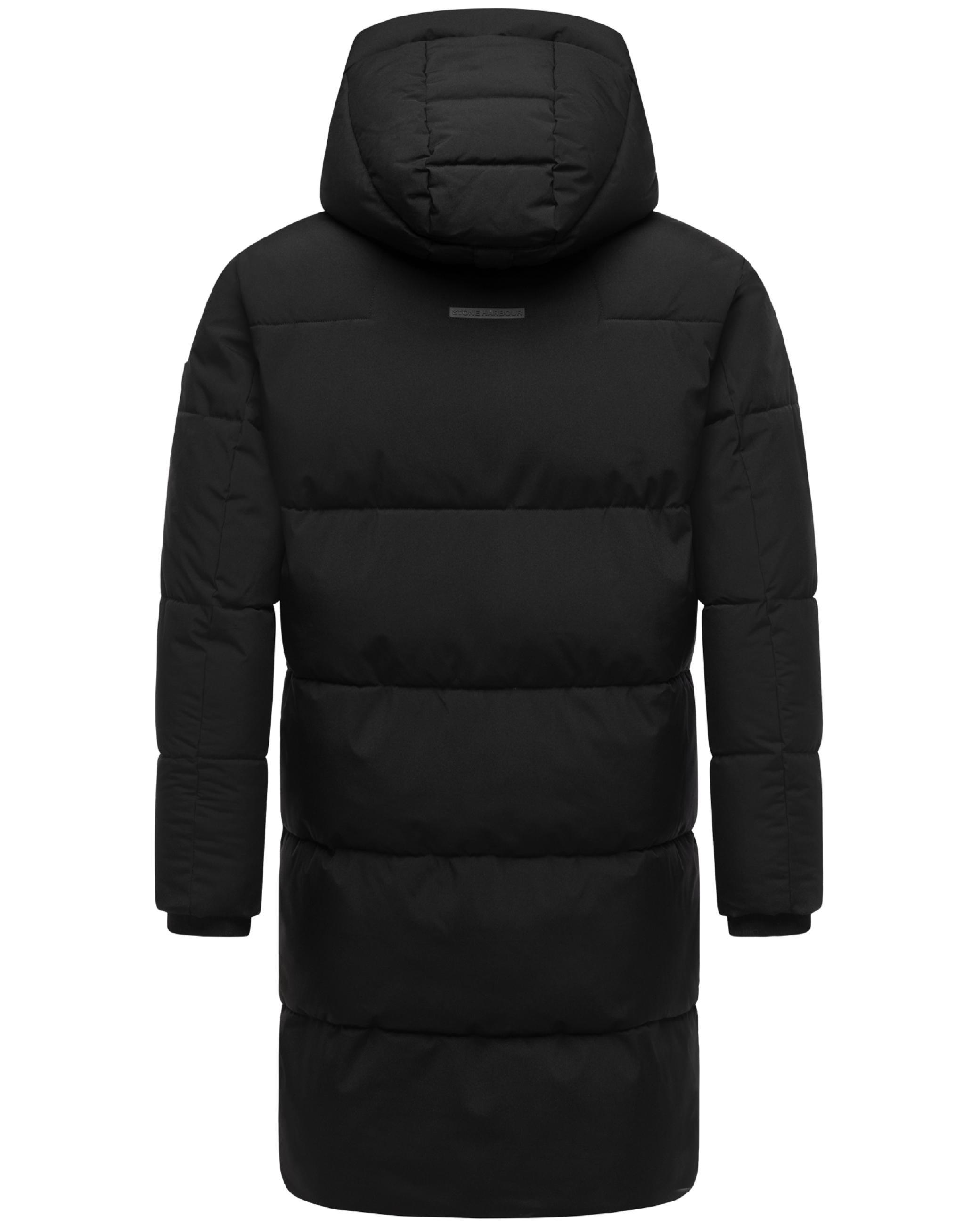 Winter Steppmantel mit Kapuze "Hadrieen XX" Black