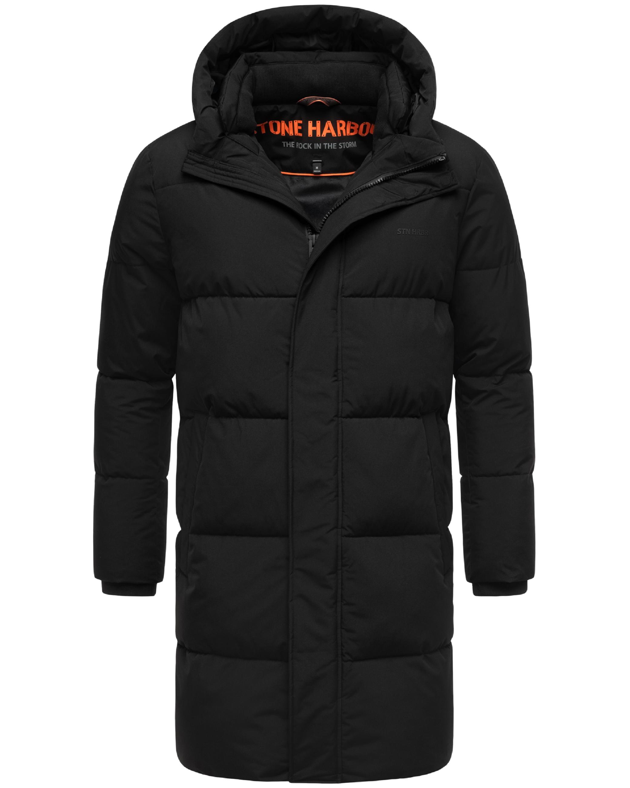 Winter Steppmantel mit Kapuze "Hadrieen XX" Black