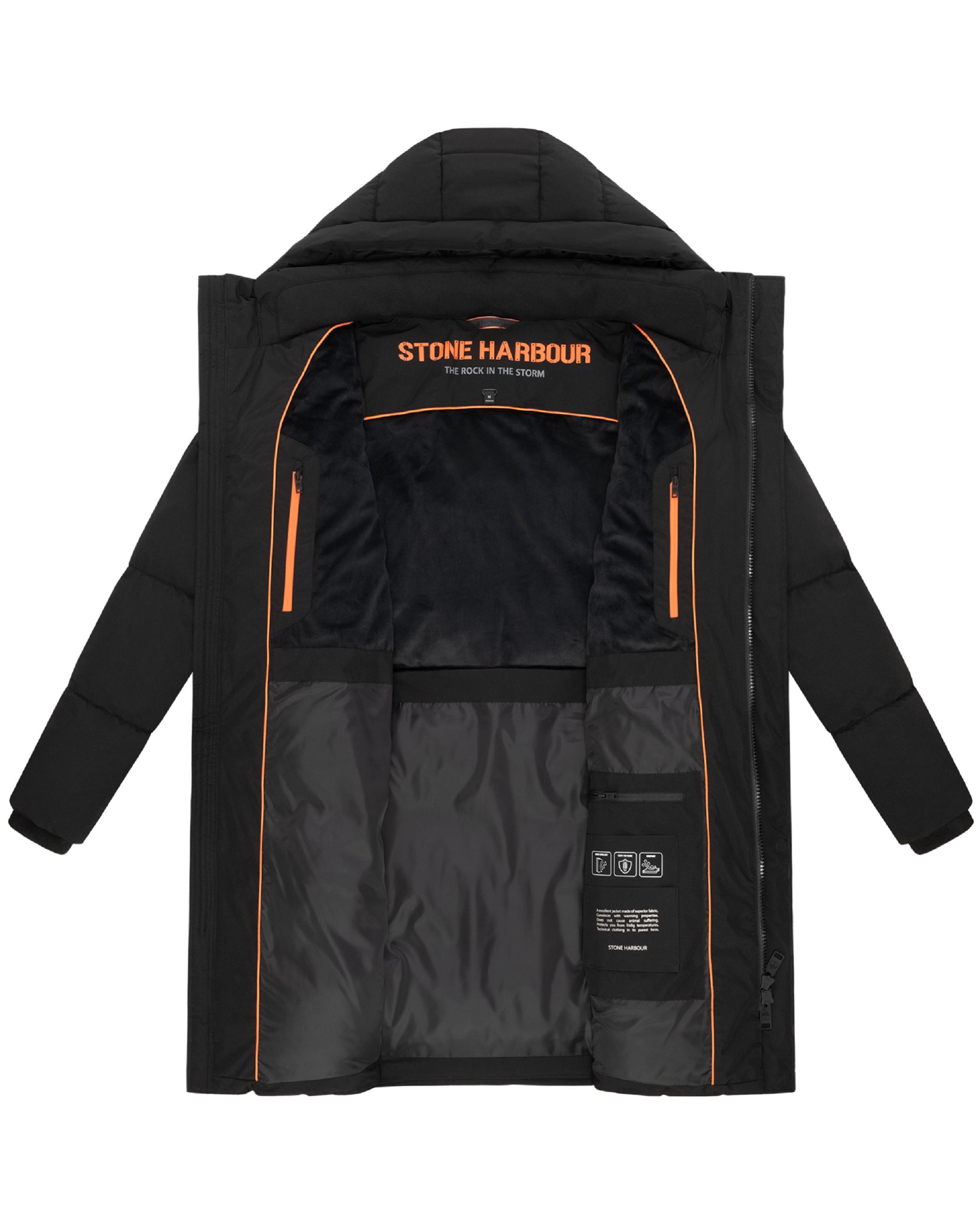 Winter Steppmantel mit Kapuze "Hadrieen XX" Black