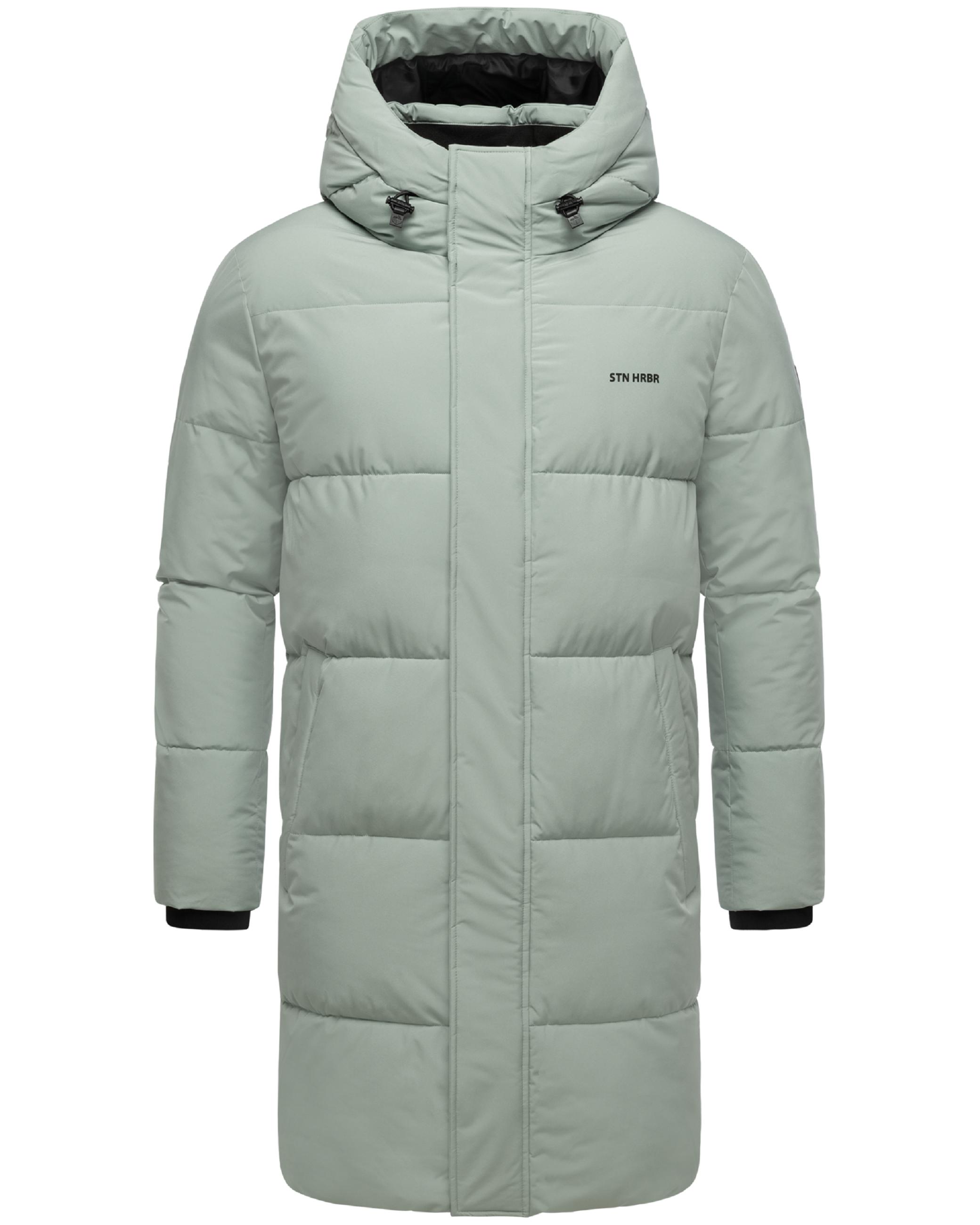 Winter Steppmantel mit Kapuze "Hadrieen XX" Ice Green