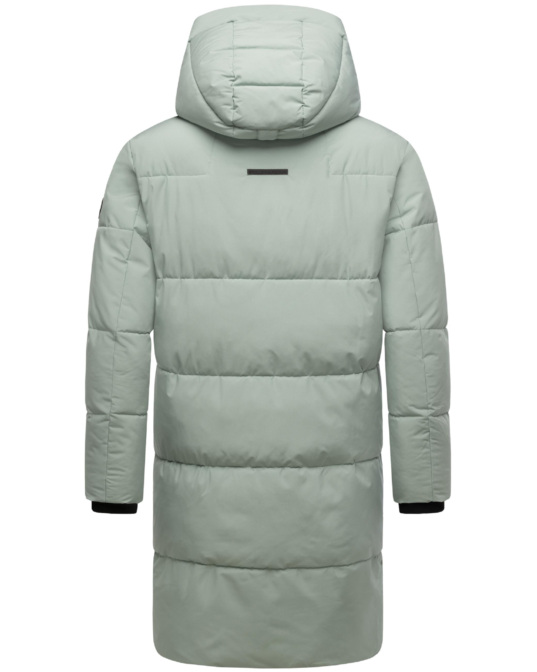 Winter Steppmantel mit Kapuze "Hadrieen XX" Ice Green