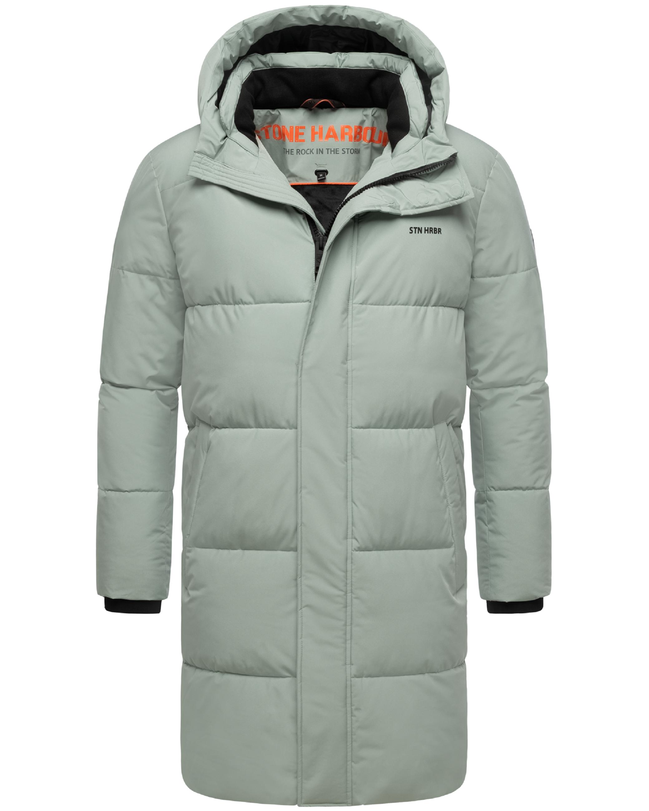 Winter Steppmantel mit Kapuze "Hadrieen XX" Ice Green